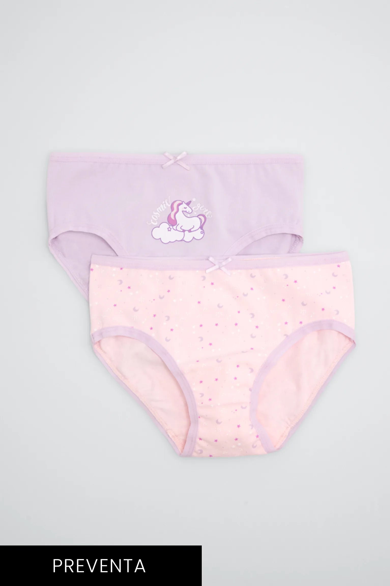 PRÉCOMMANDE Lot de 2 culottes fille en coton imprimé licorne
