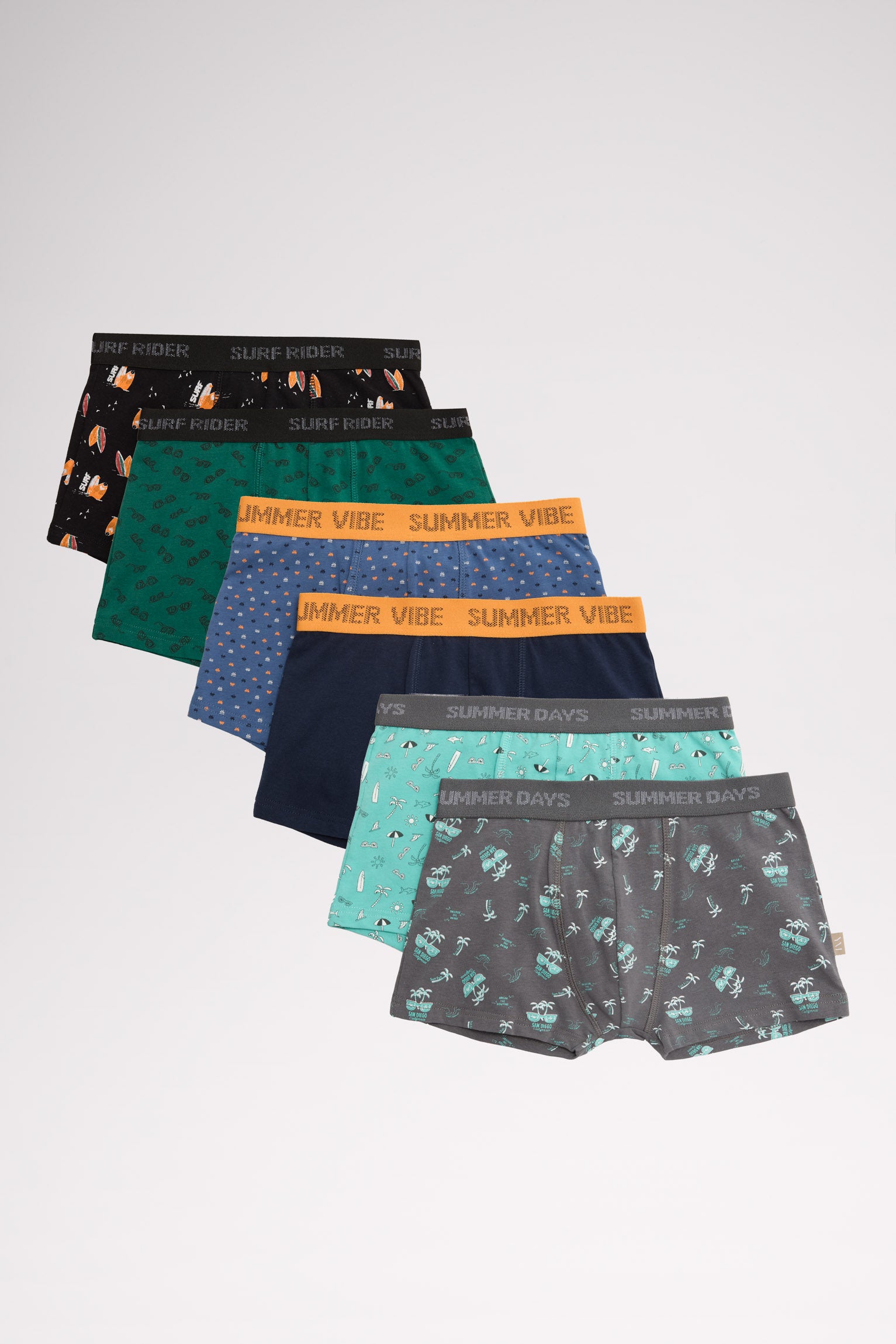 Lot de 6 boxers pour enfants avec imprimés assortis