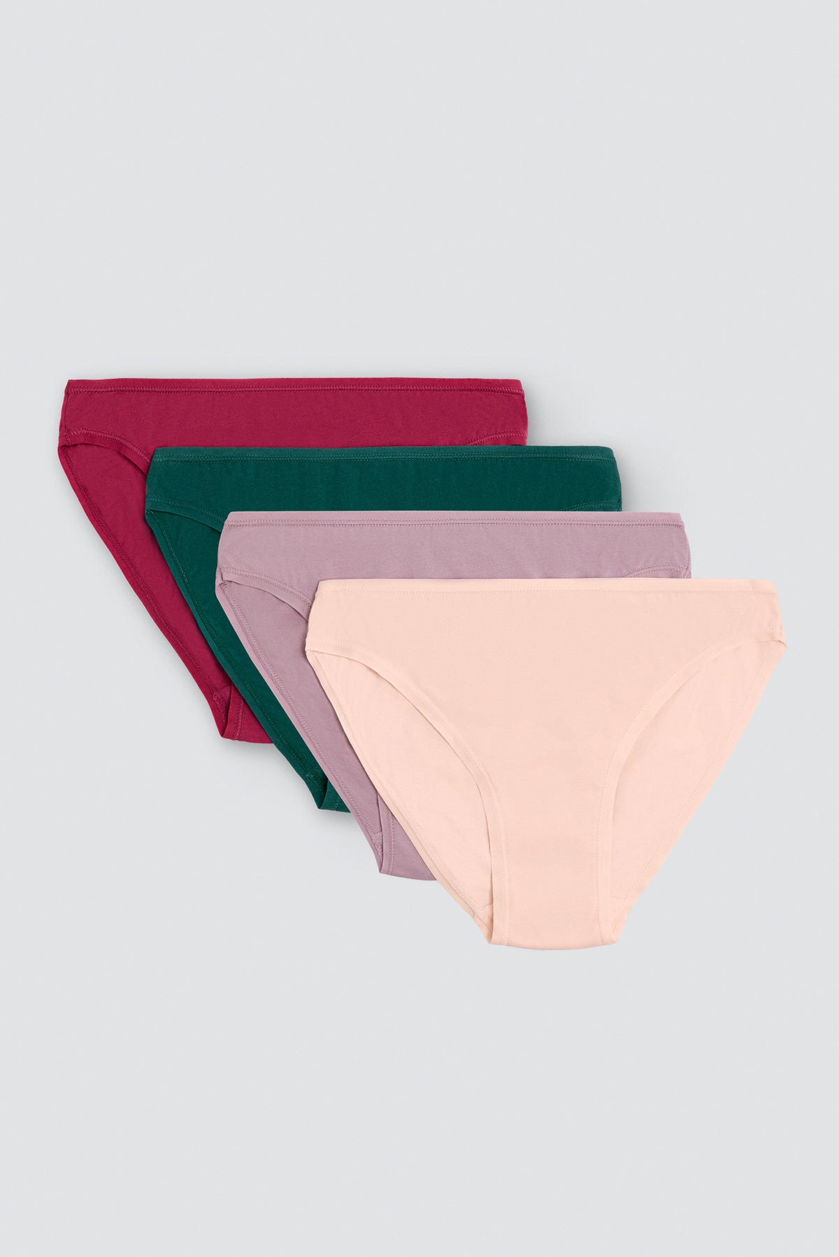 Pack de 4 culottes mini basiques en coton coloris assortis