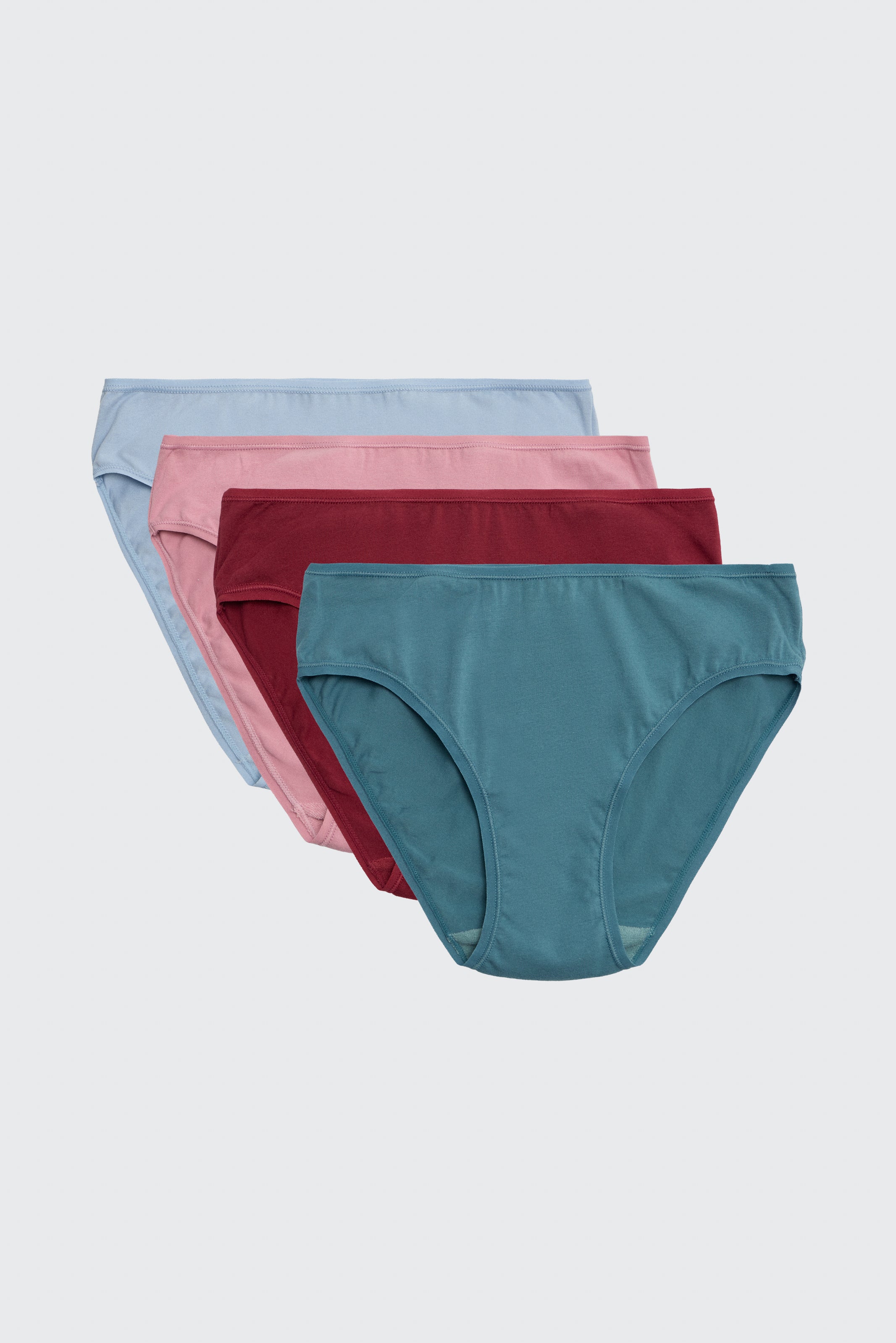 Lot de 4 culottes midi basiques en coton