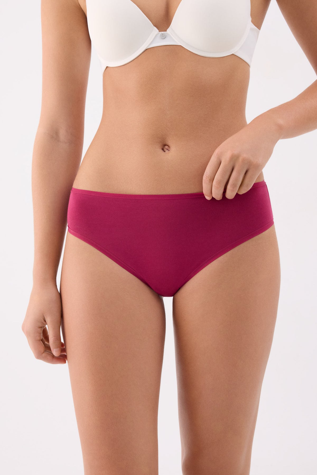 Pack de 4 culottes midi basiques en coton coloris assortis