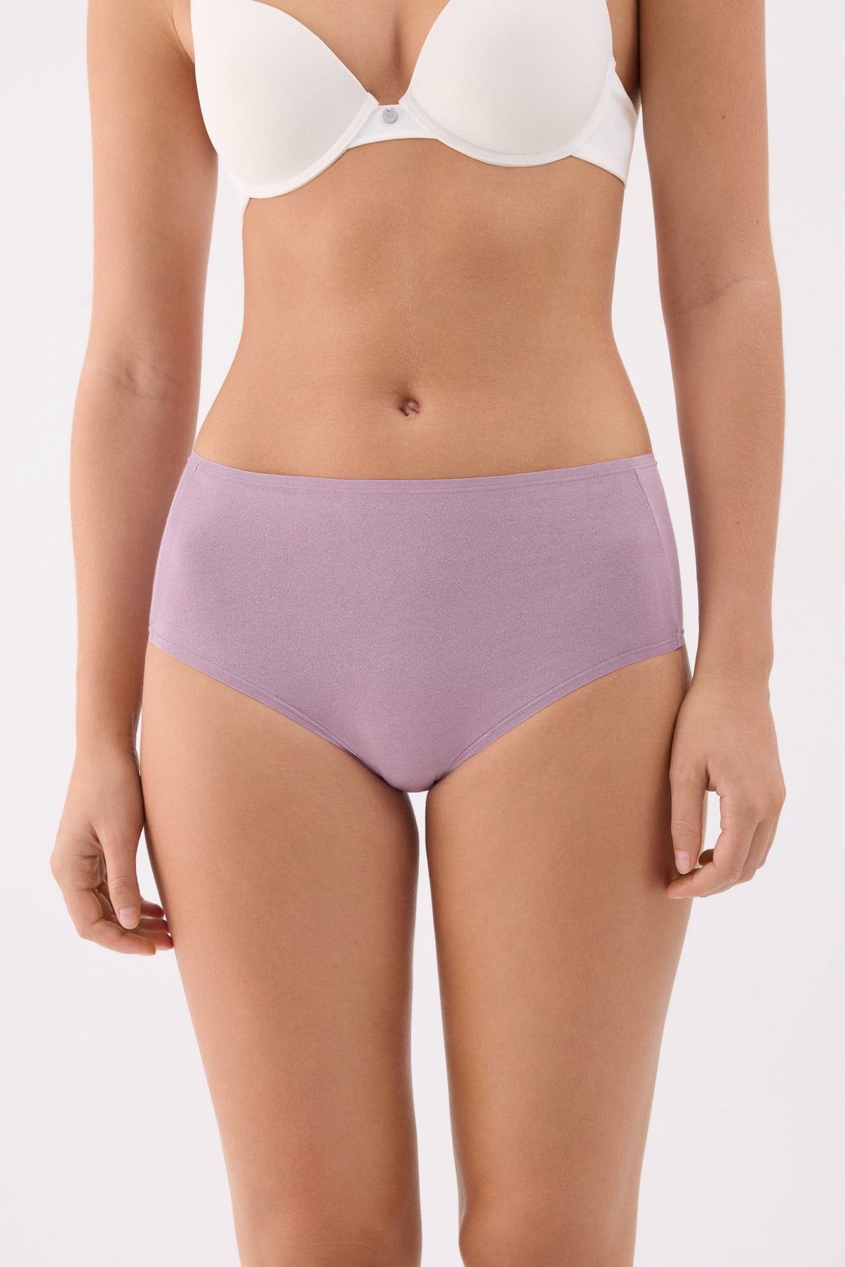 Pack de 4 culottes hautes en coton coloris assortis