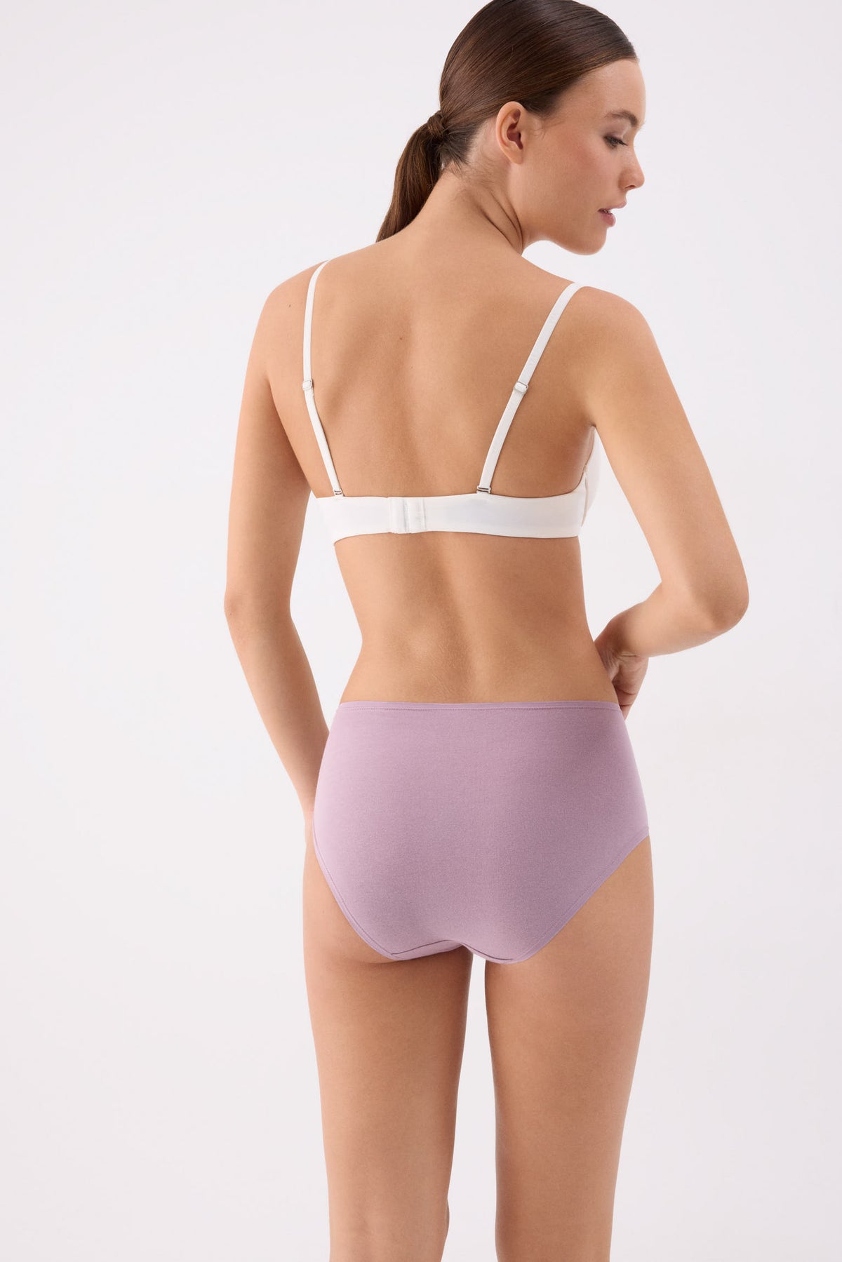Pack de 4 culottes hautes en coton coloris assortis