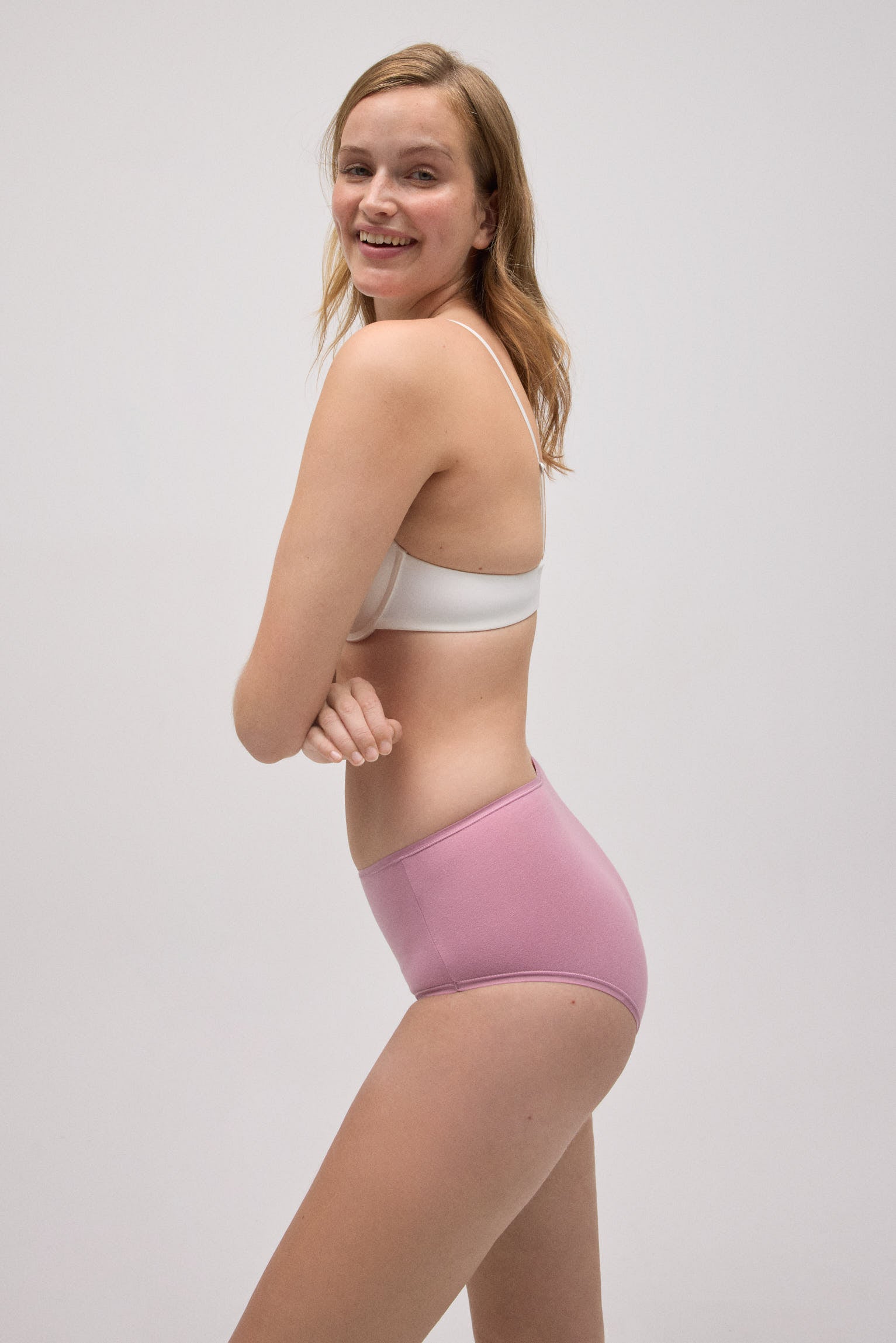 Lot de 4 culottes taille haute basiques en coton