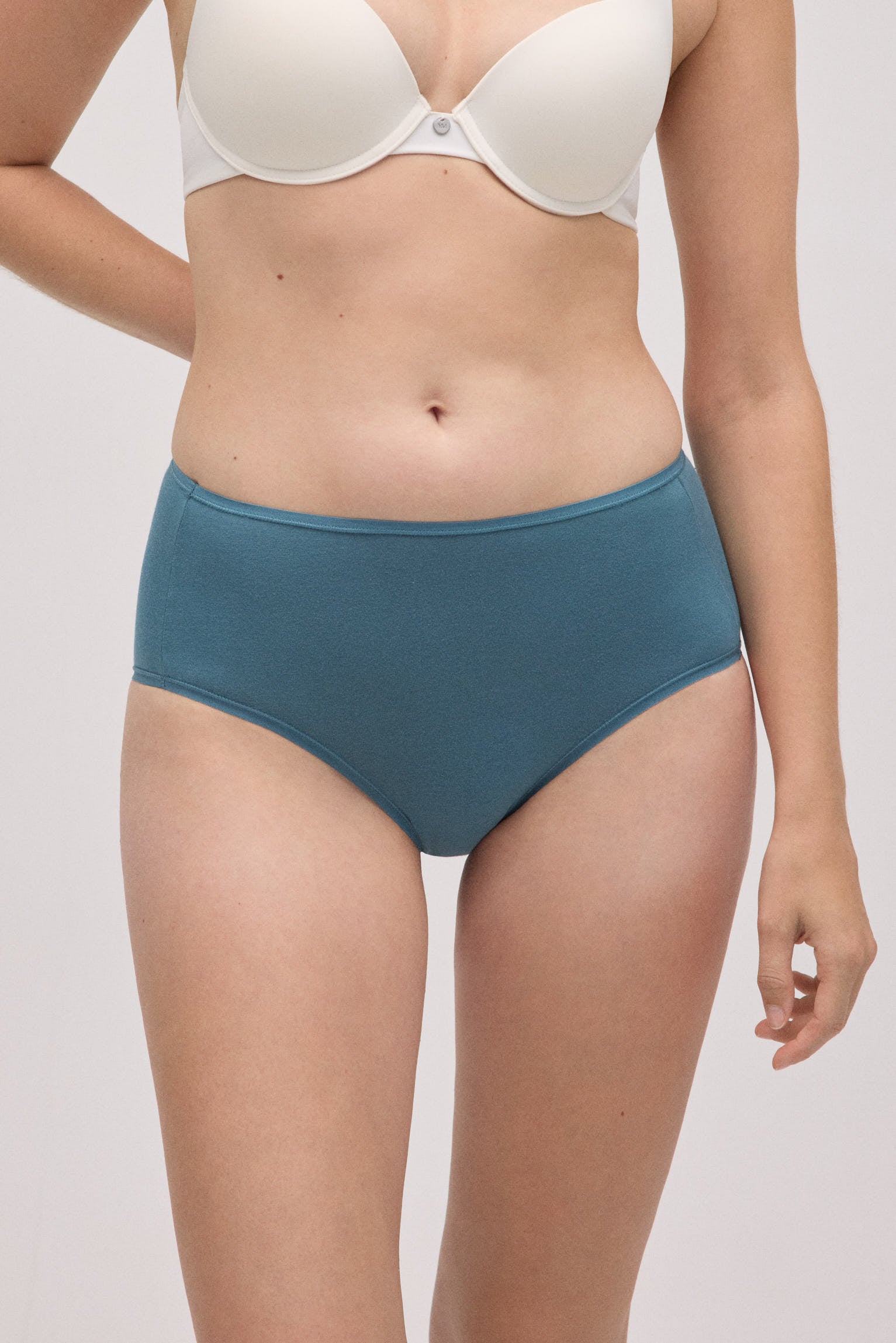 Lot de 4 culottes taille haute basiques en coton