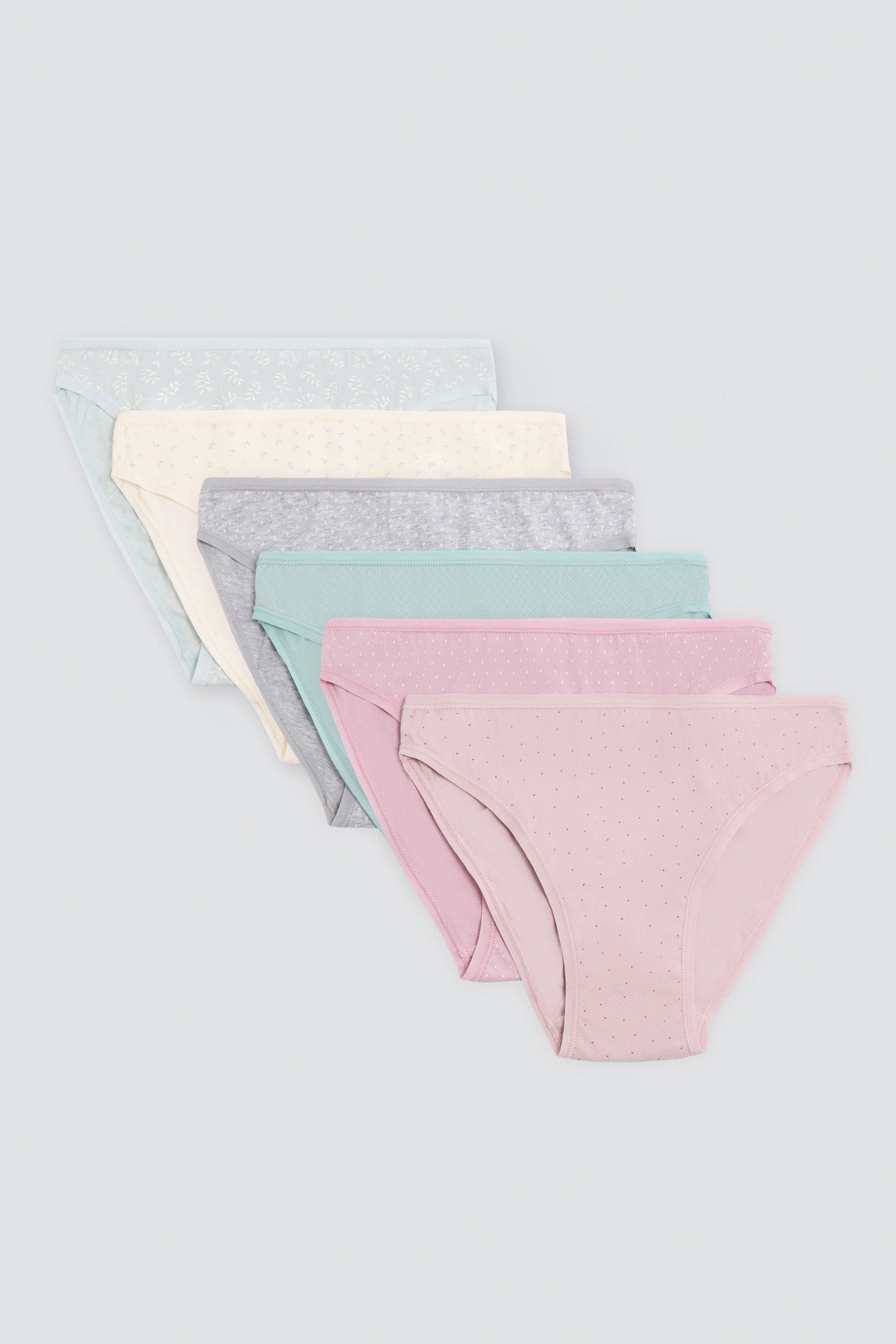 Pack de 6 culottes mini imprimées en coton