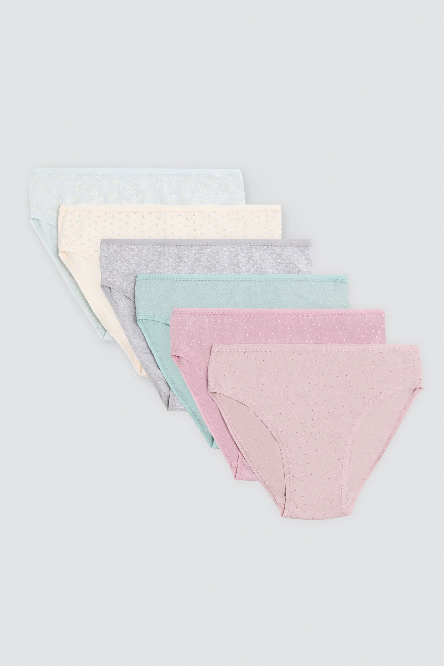 Pack de 6 culottes midi imprimées en coton