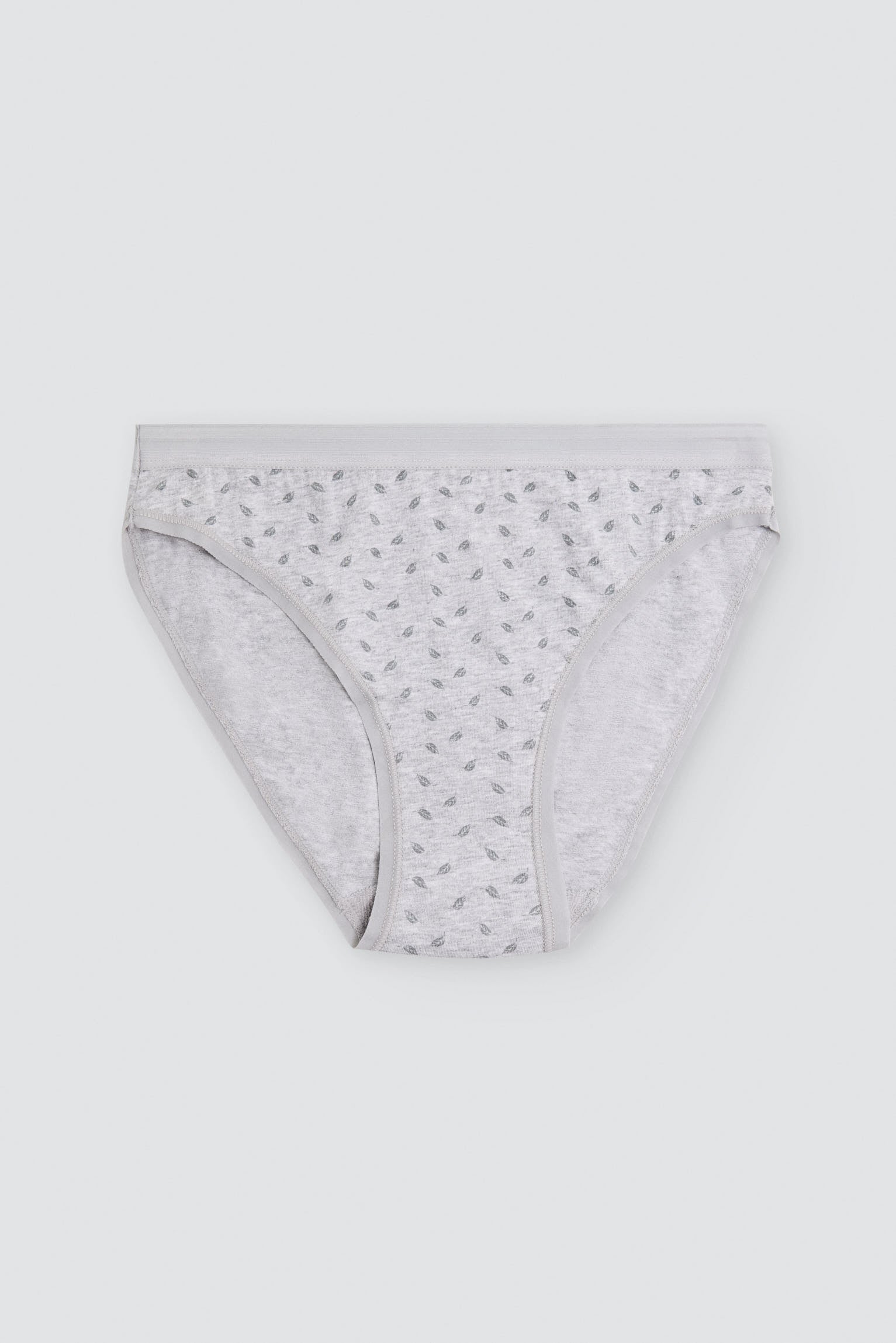 Pack de 2 culottes mini imprimées en coton, gris