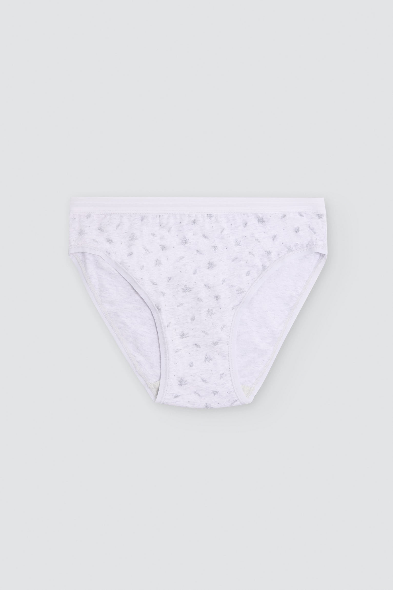 Pack de 2 culottes midi imprimées en coton, gris