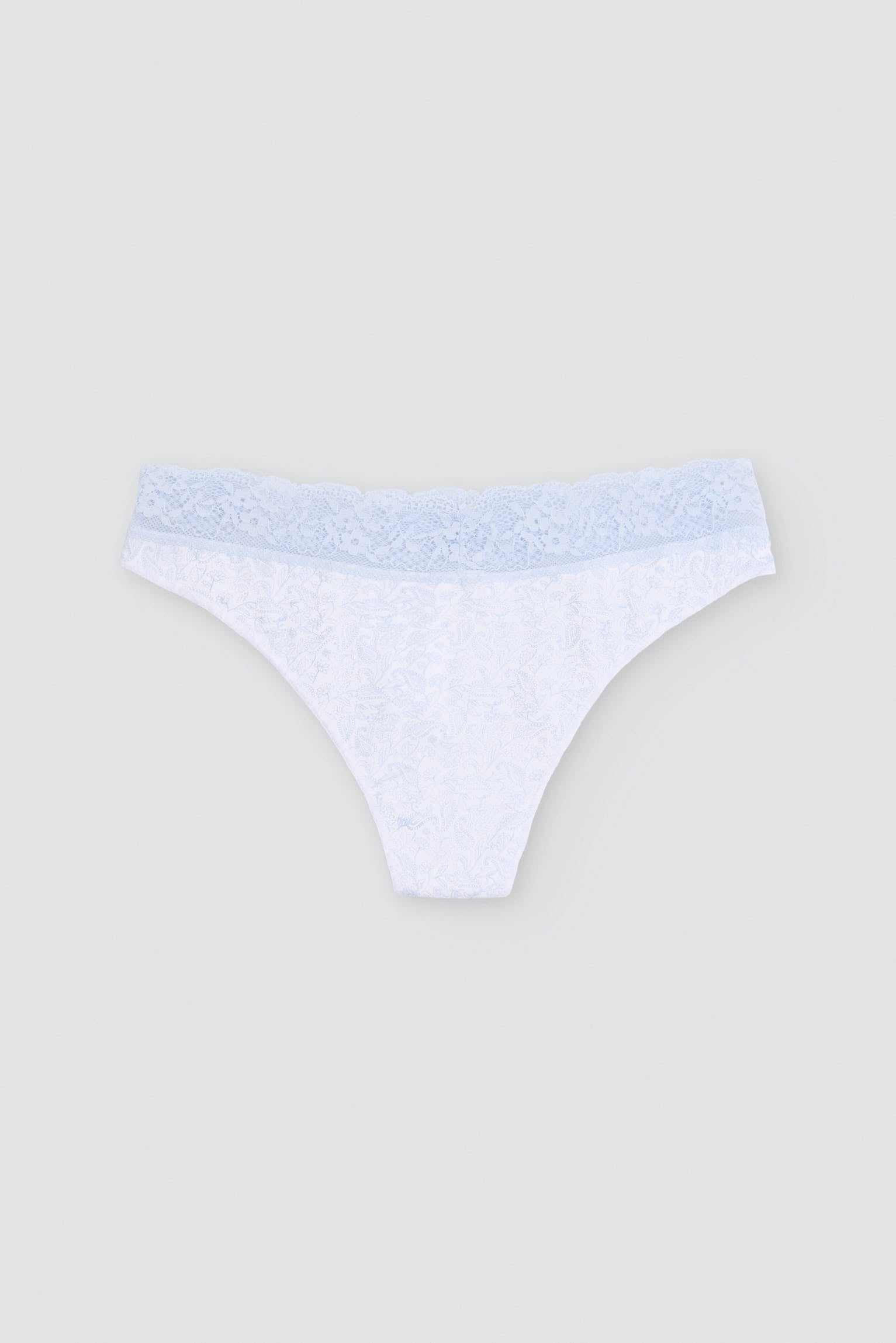 Pack de 2 strings imprimés en coton, bleu
