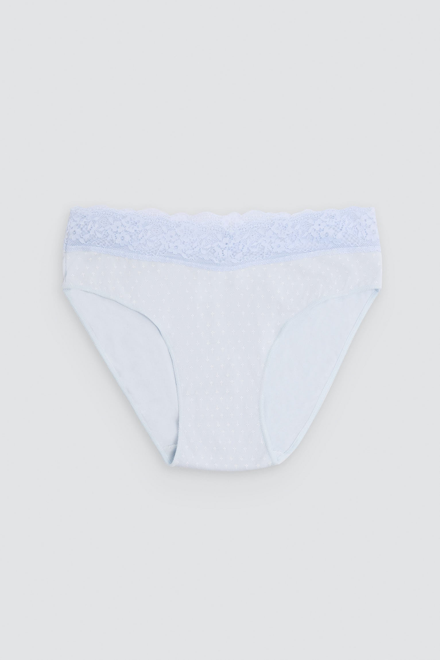 Pack de 2 culottes midi imprimées en coton à bordure dentelle, bleu