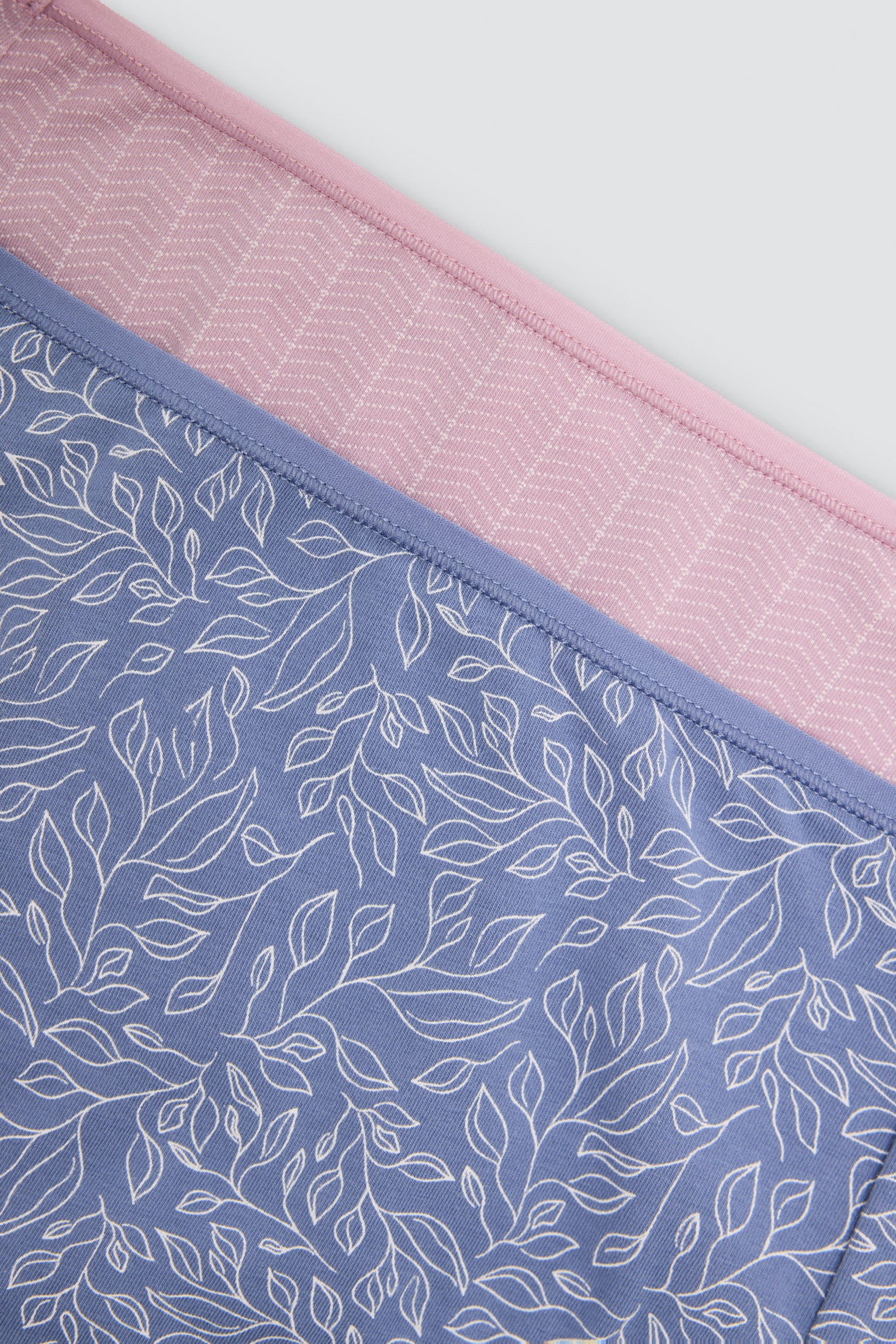 Pack de 2 culottes hautes imprimées en coton, multicolore