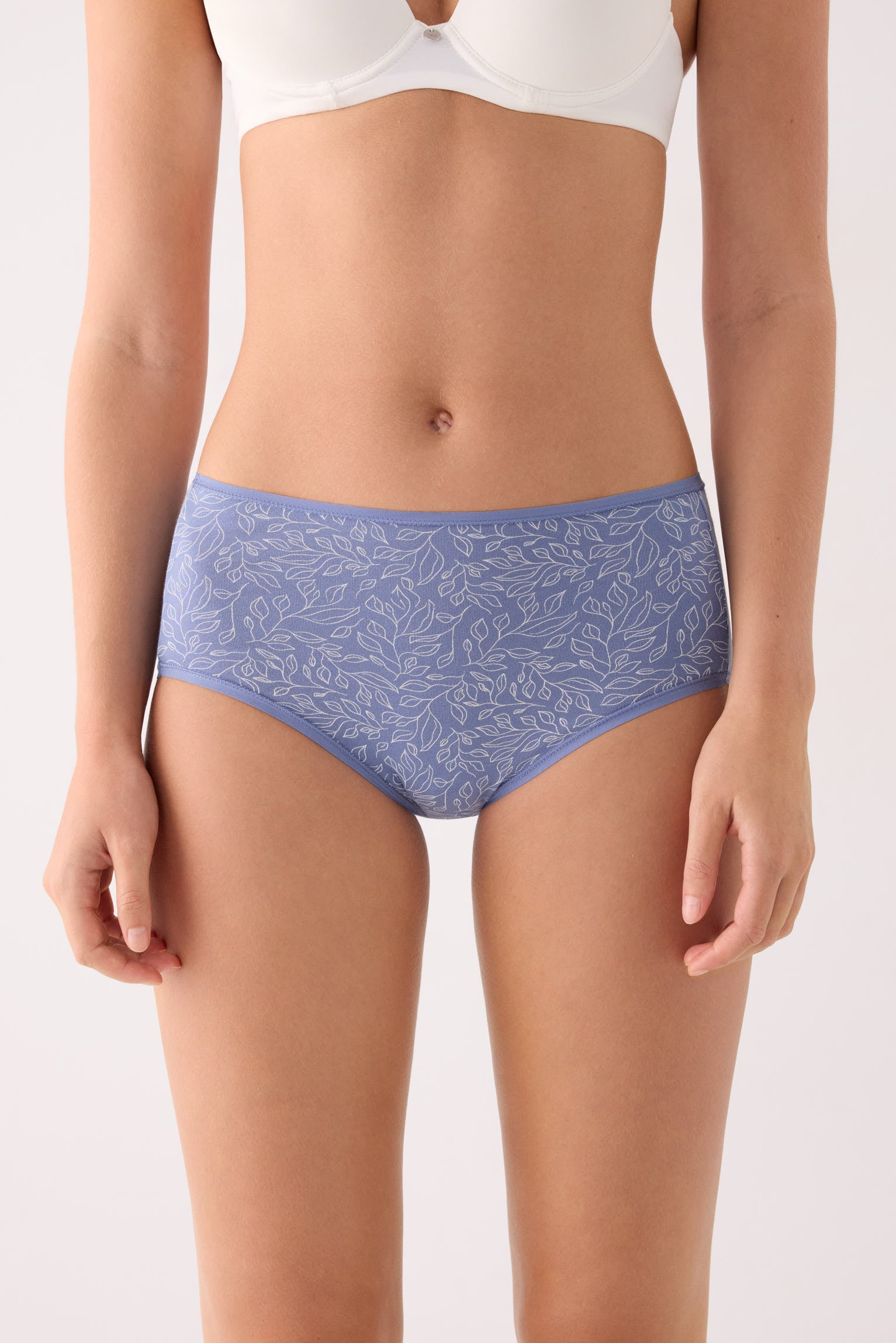 Pack de 2 culottes hautes imprimées en coton, multicolore
