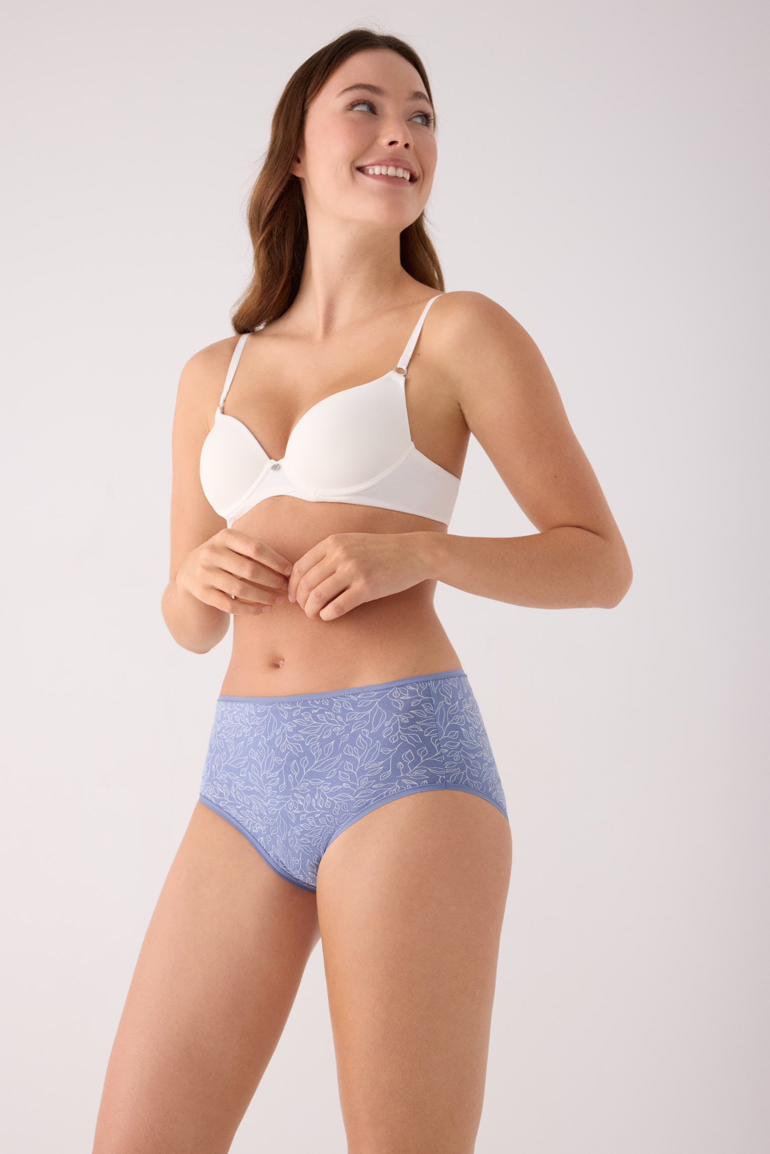 Pack de 2 culottes hautes imprimées en coton, multicolore