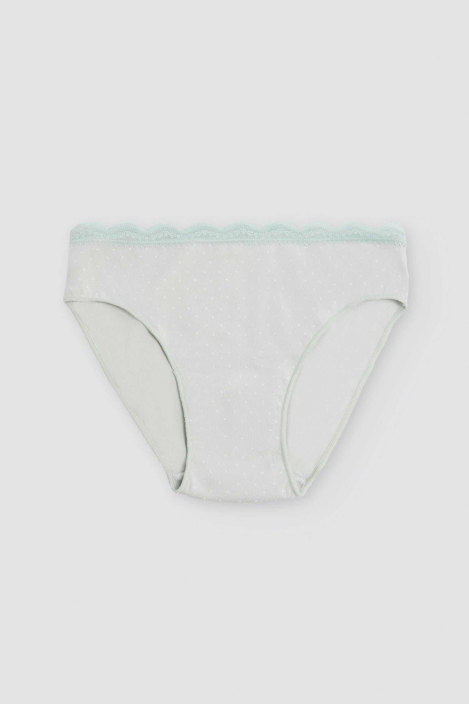 Pack de 2 culottes midi en coton à bordure dentelle, multicolore