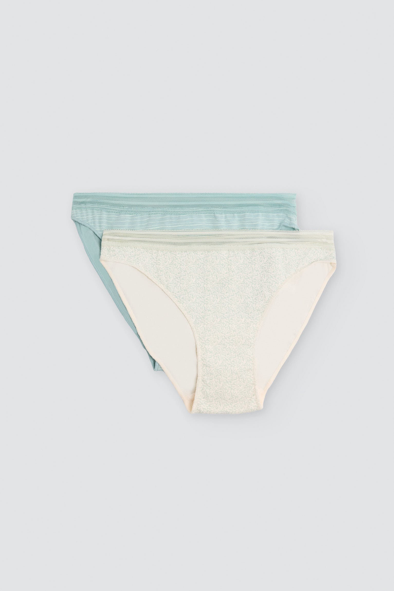 Pack de 2 culottes mini en coton, vert