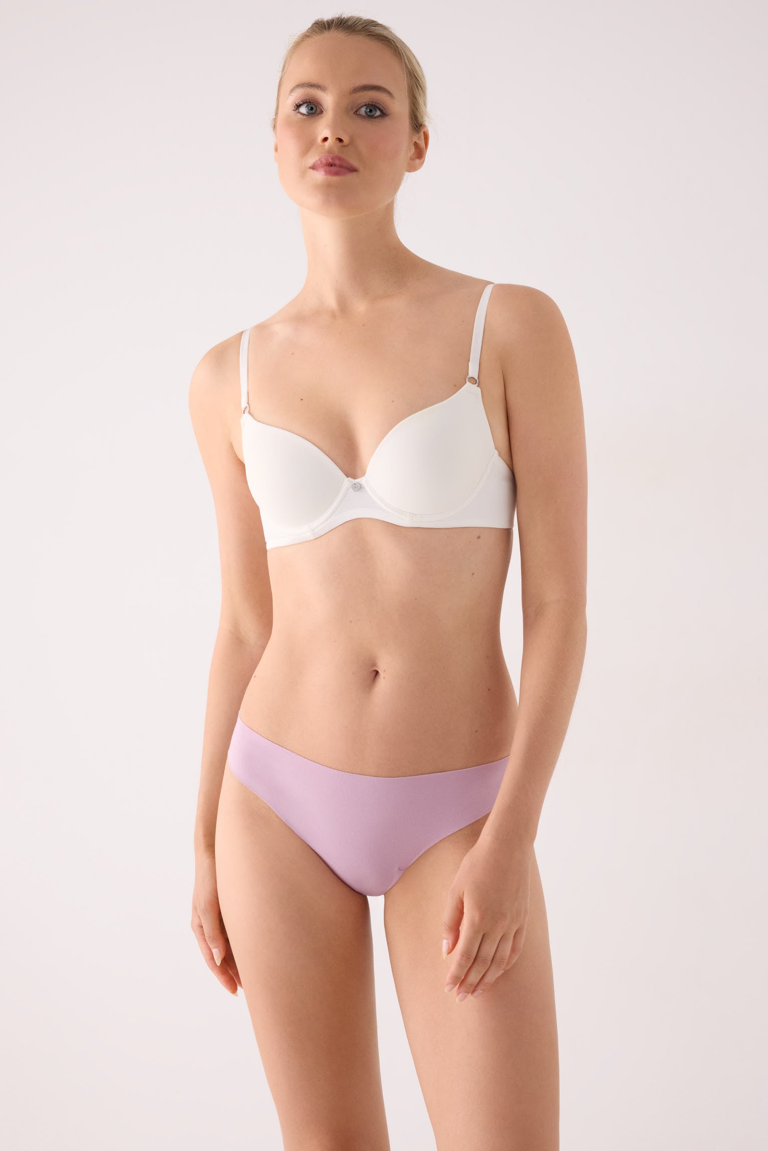 PRÉCOMMANDE Culotte brésilienne coton découpé au laser avec dentelle rose