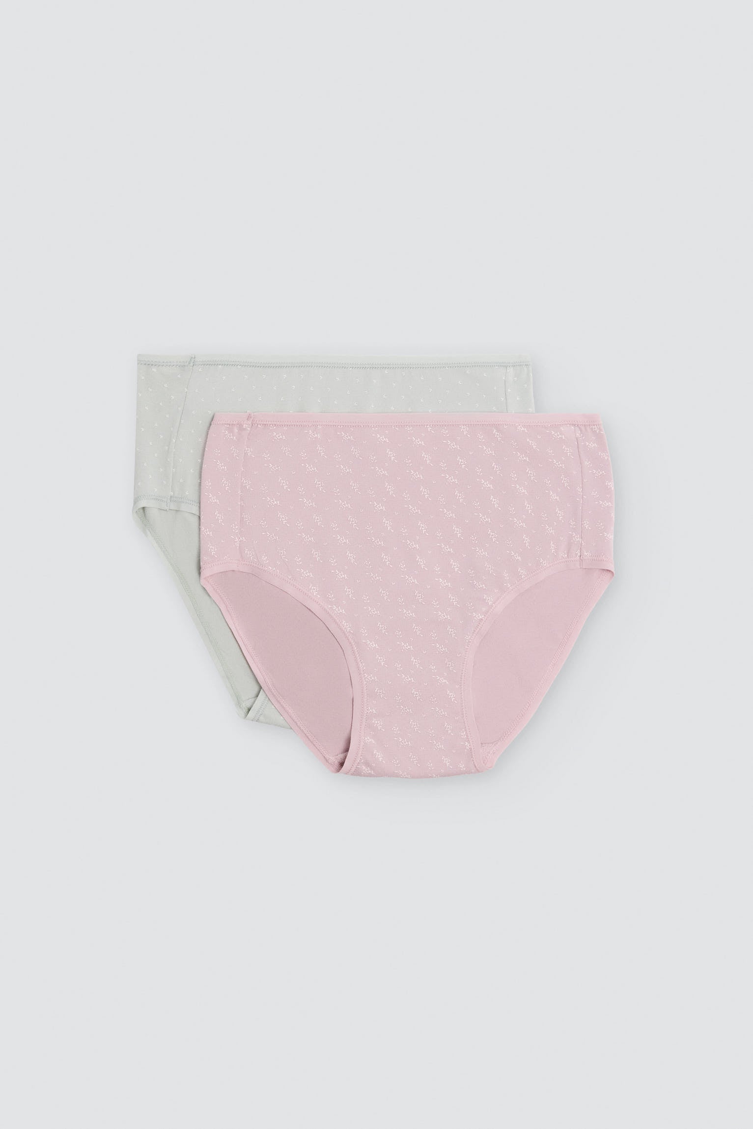 Pack de 2 culottes hautes imprimées en coton, multicolore