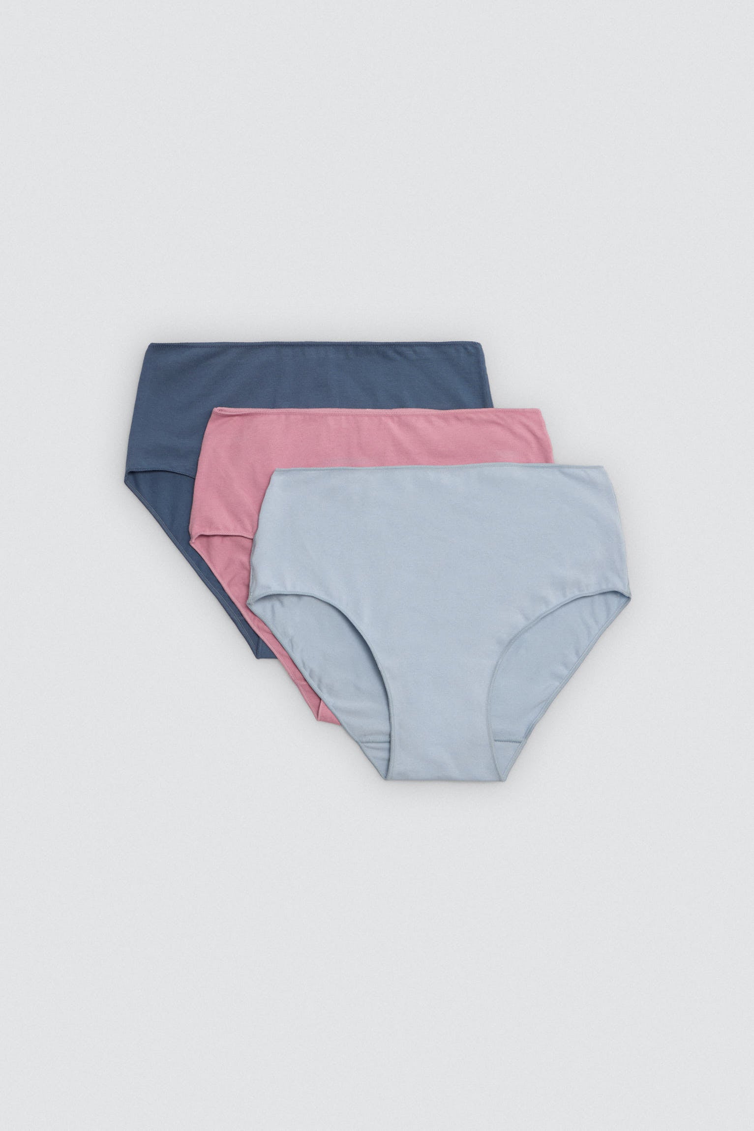 Lot de 3 culottes taille haute basiques en coton