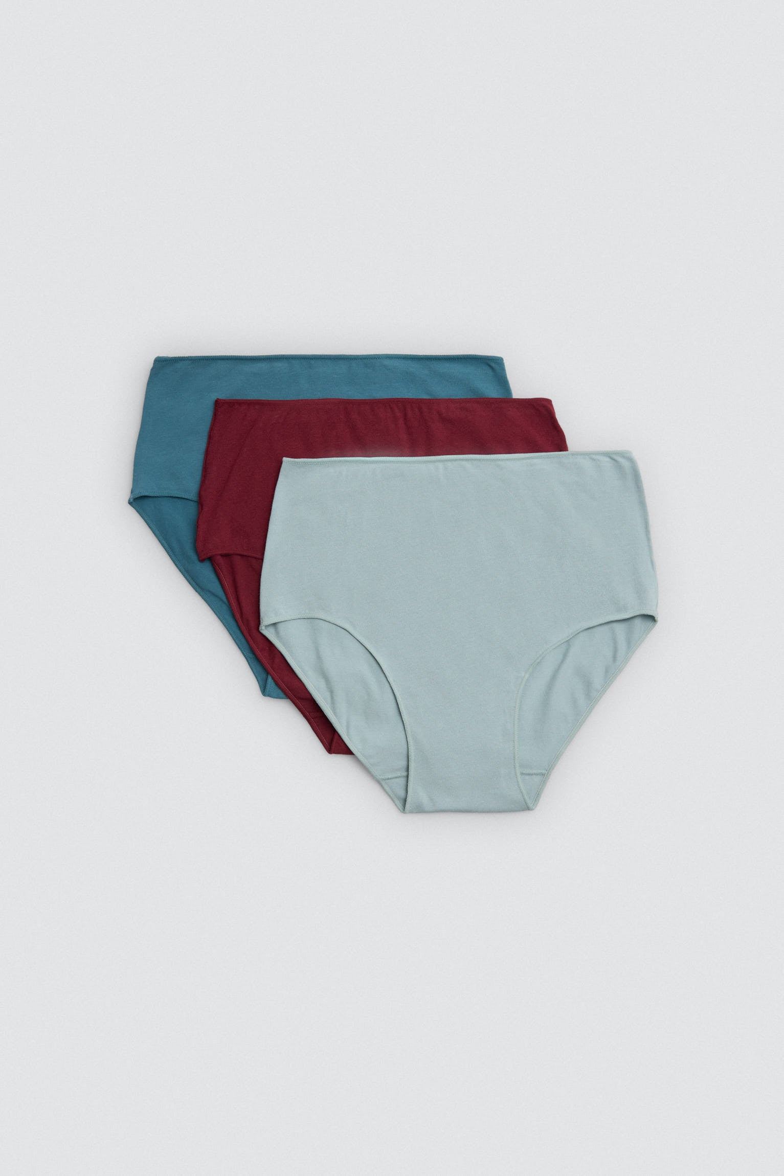 Lot de 3 culottes taille haute basiques en coton