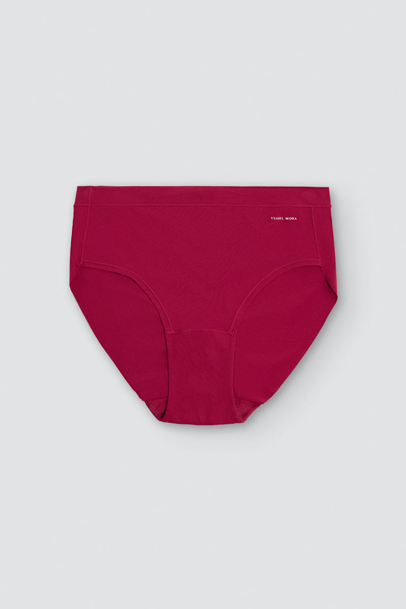 Culotte midi Adapt à finitions invisibles bordeaux