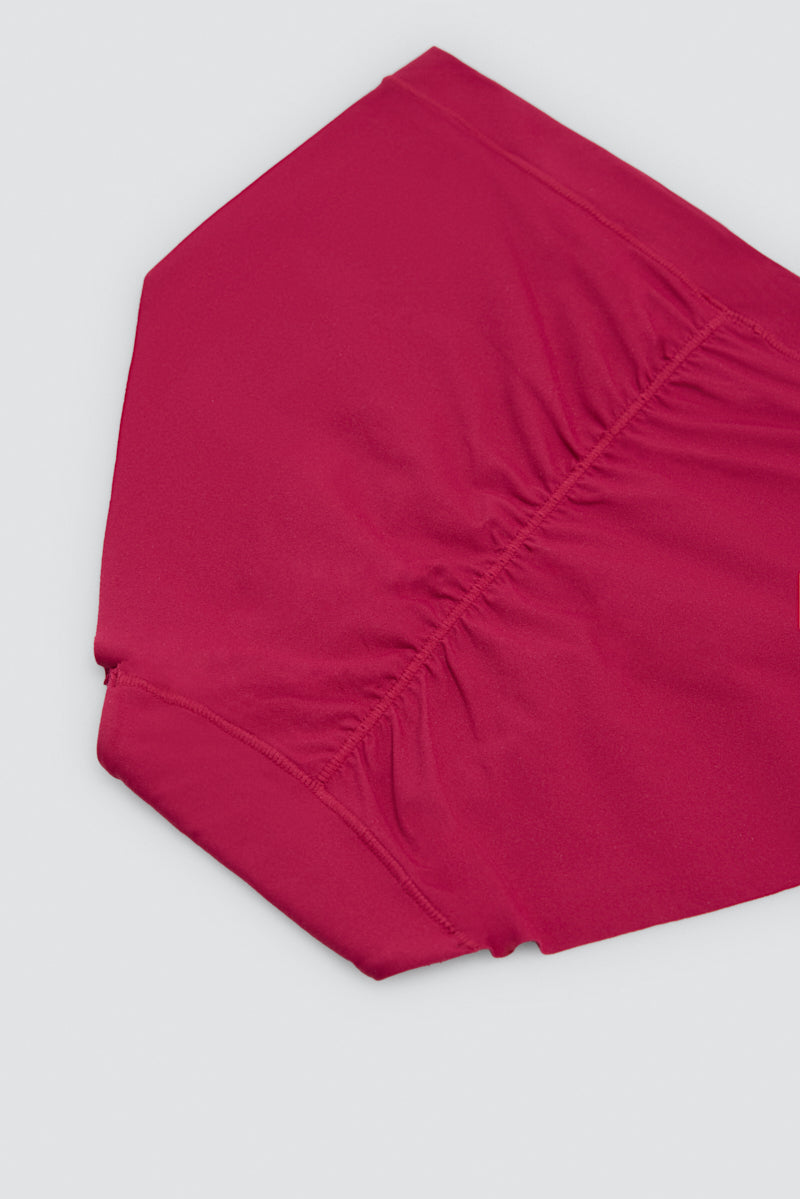 Culotte midi Adapt à finitions invisibles bordeaux