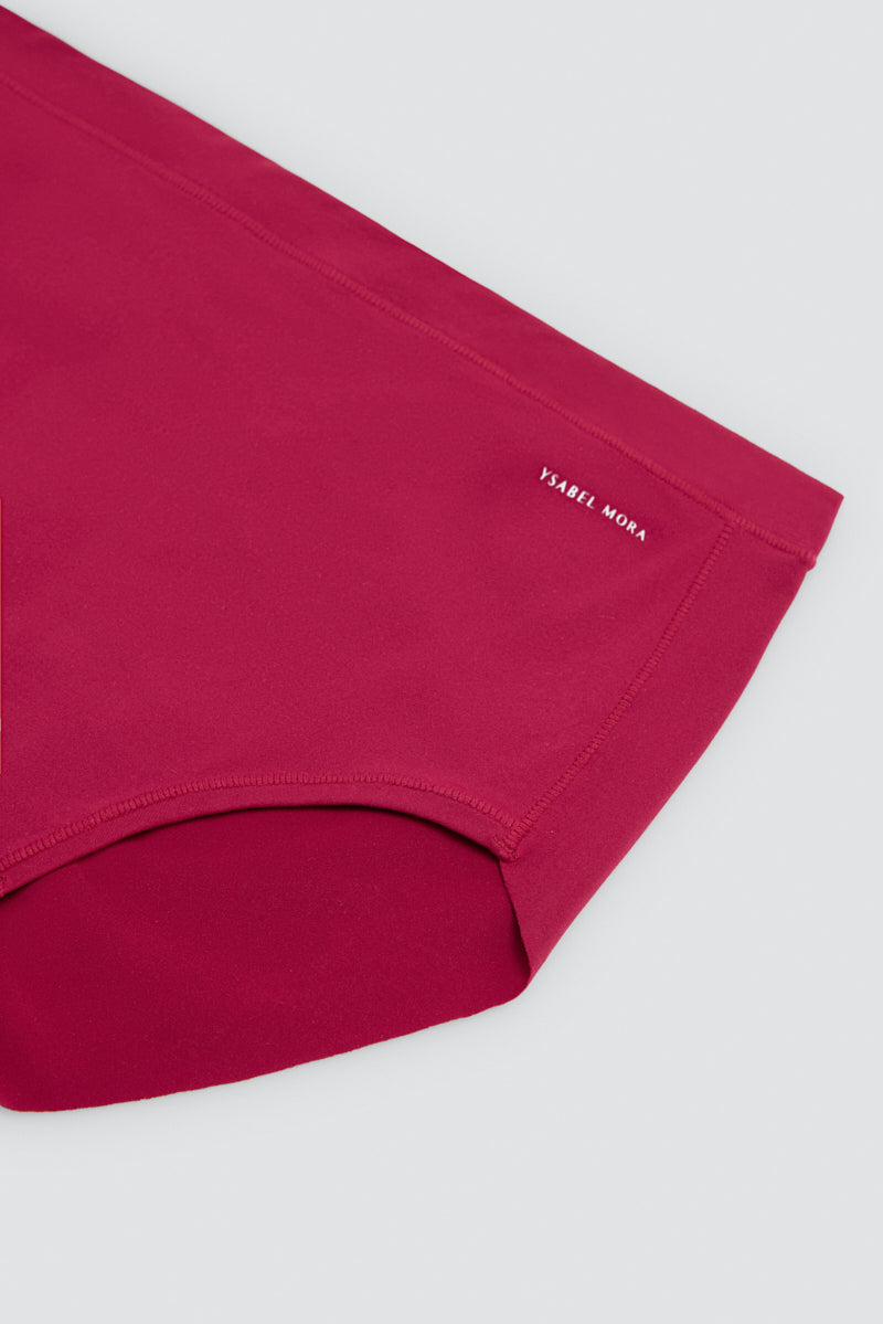 Culotte haute Adapt à finitions invisibles bordeaux