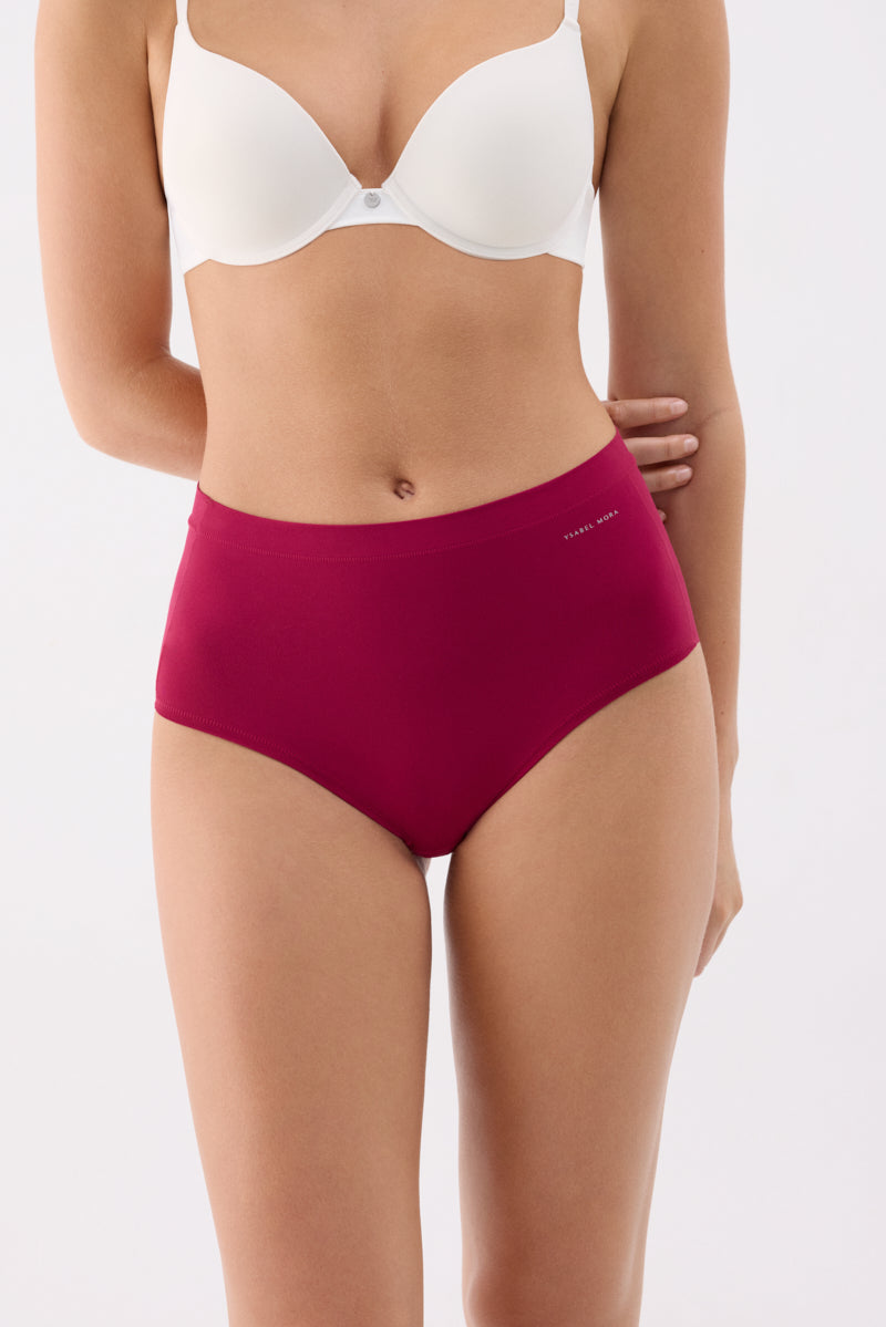 Culotte haute Adapt à finitions invisibles bordeaux