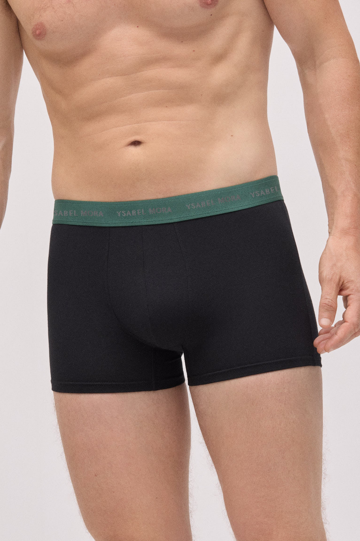 Lot de 6 boxers noirs avec bande colorée
