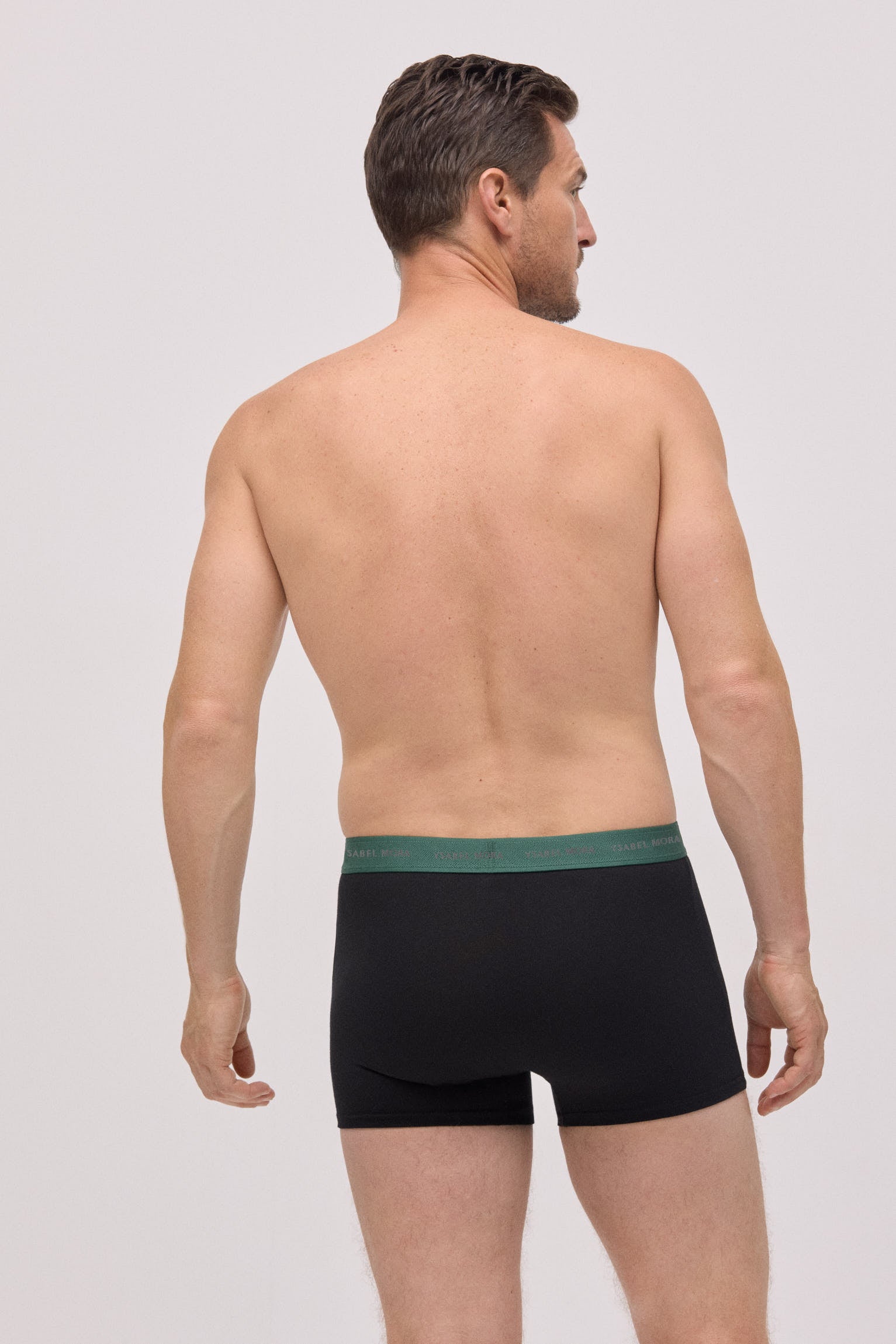 Lot de 6 boxers noirs avec bande colorée