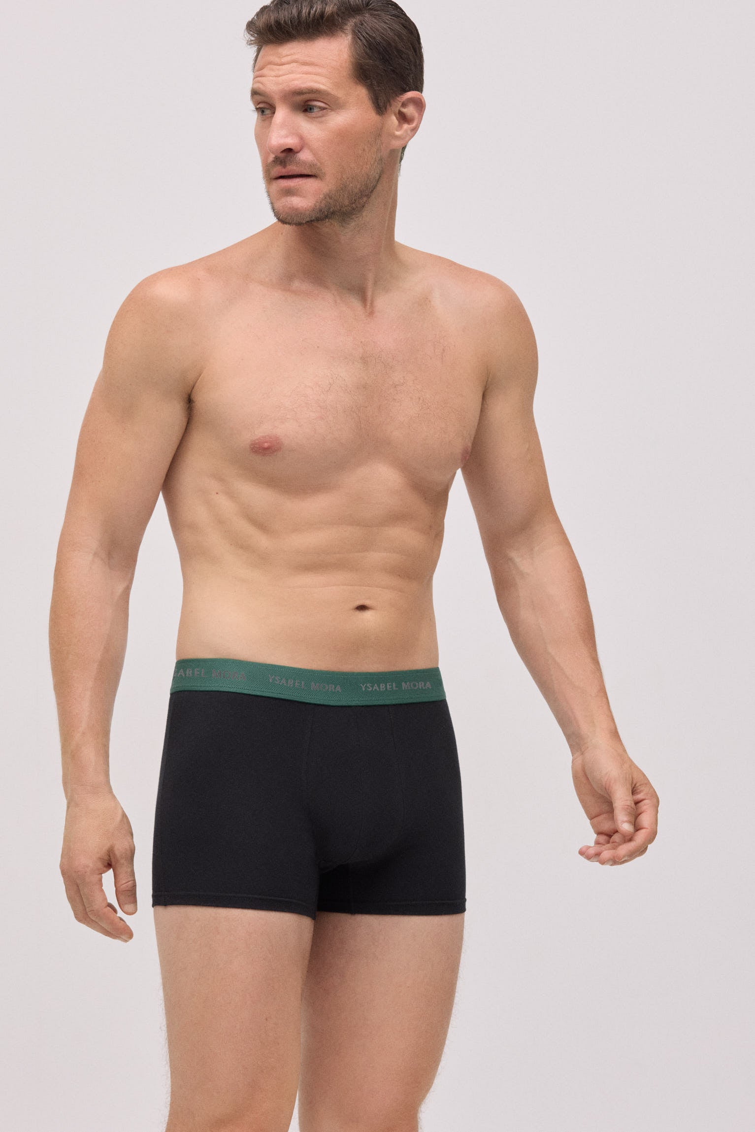 Lot de 6 boxers noirs avec bande colorée