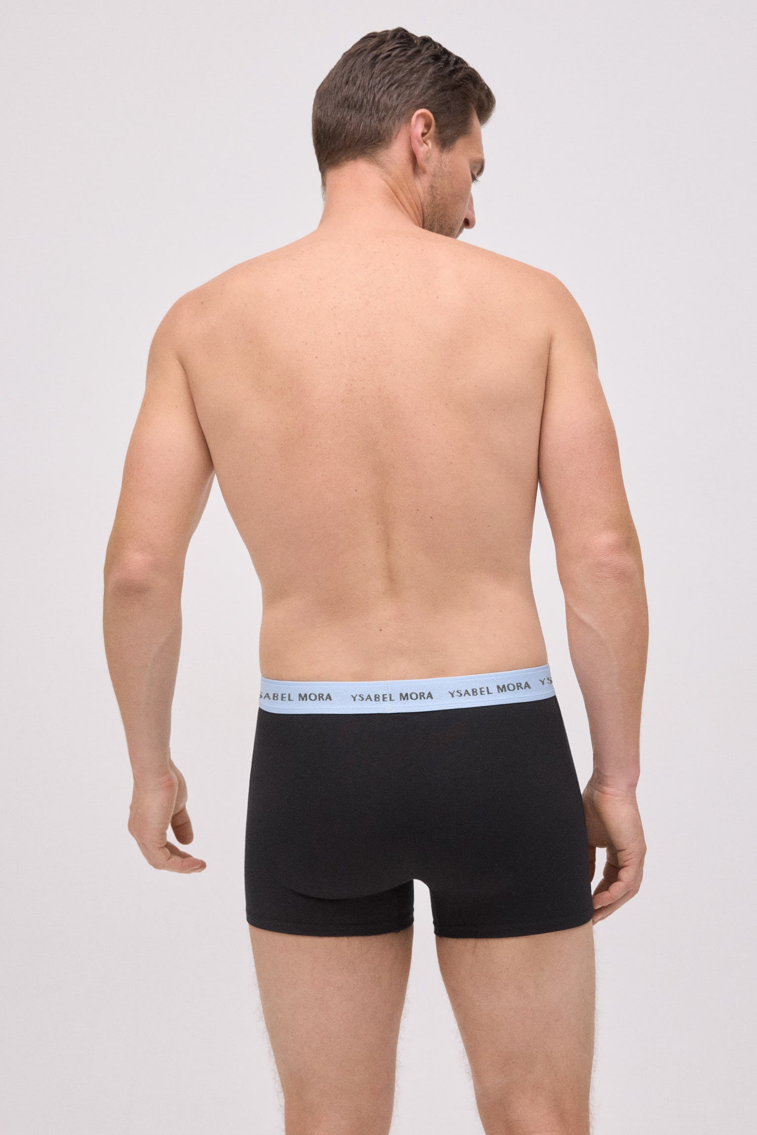 Lot de 6 boxers noirs avec bande colorée