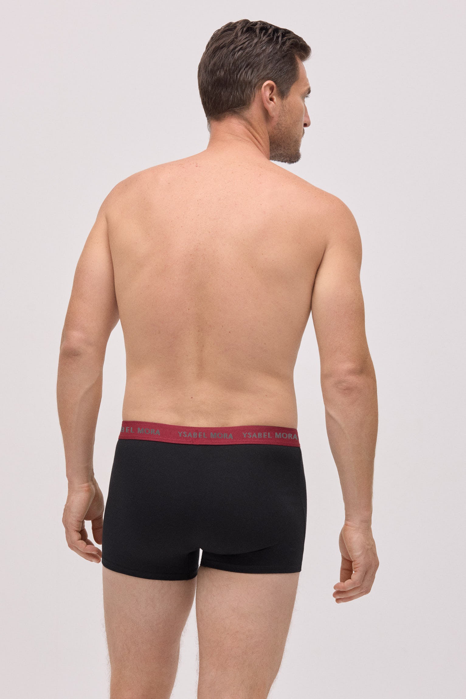 Lot de 6 boxers noirs avec bande colorée