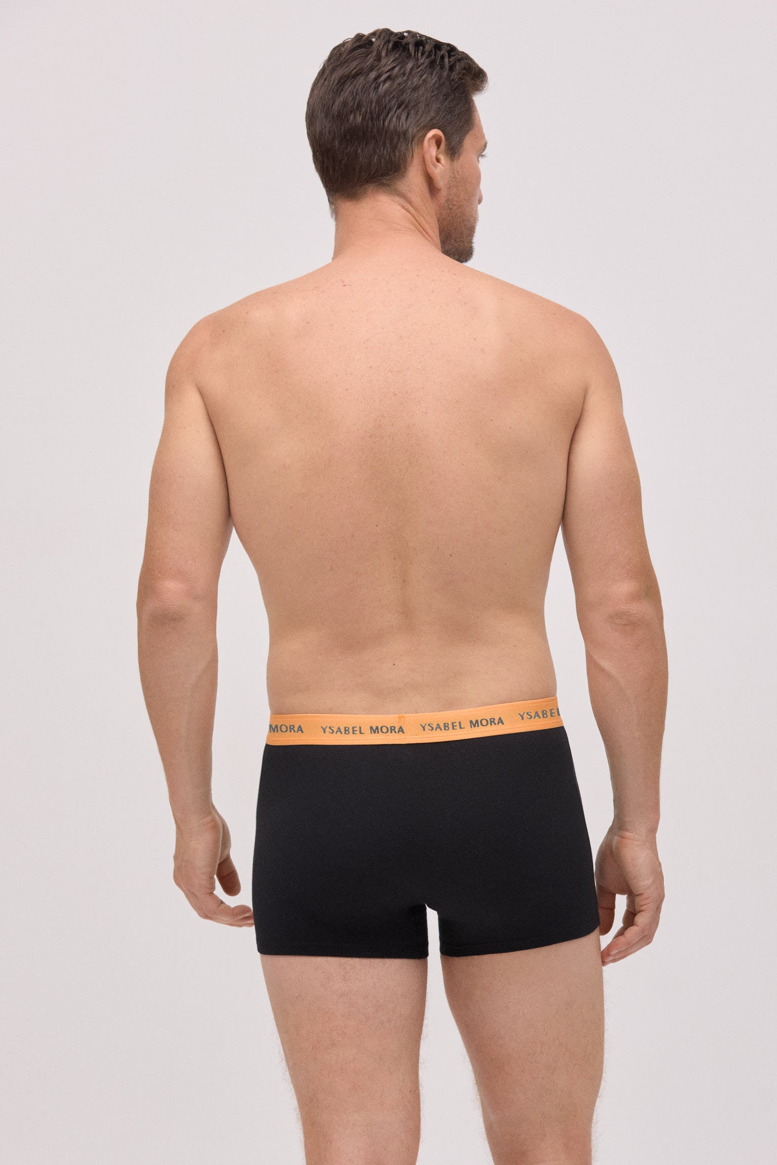 Lot de 6 boxers noirs avec bande colorée
