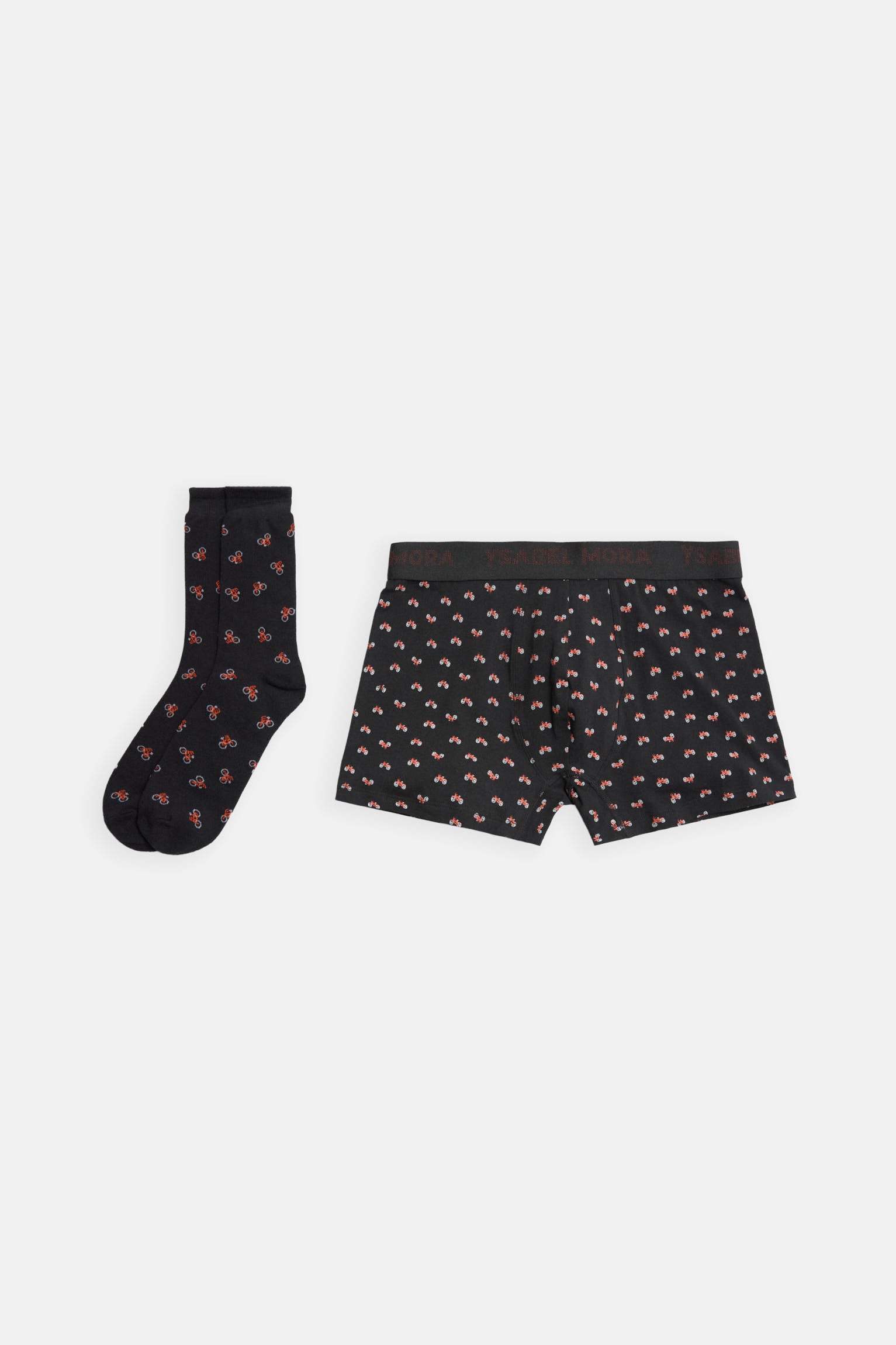 Pack boxer et chaussettes imprimé moto