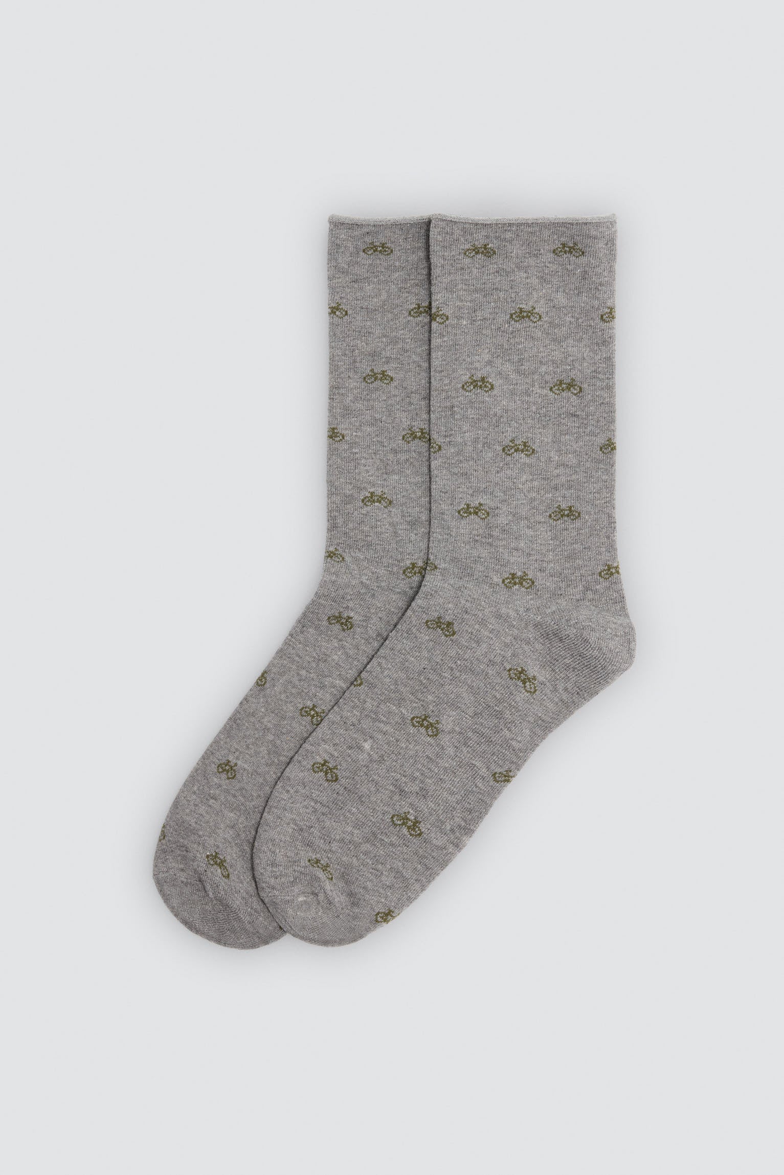 Lot de 3 chaussettes sans bord imprimé motifs minimalistes et vélos