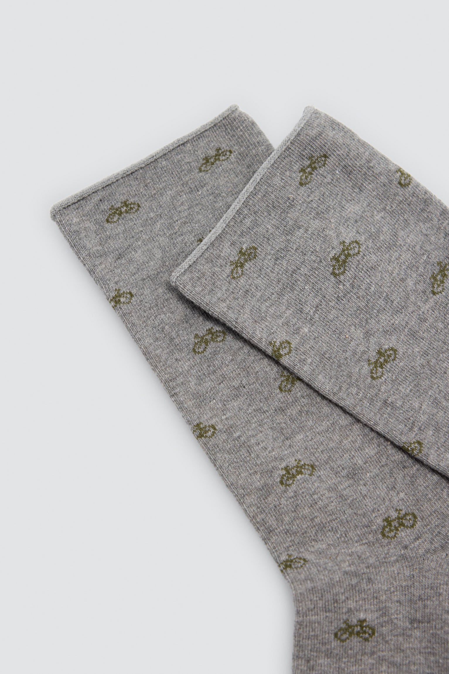 Lot de 3 chaussettes sans bord imprimé motifs minimalistes et vélos