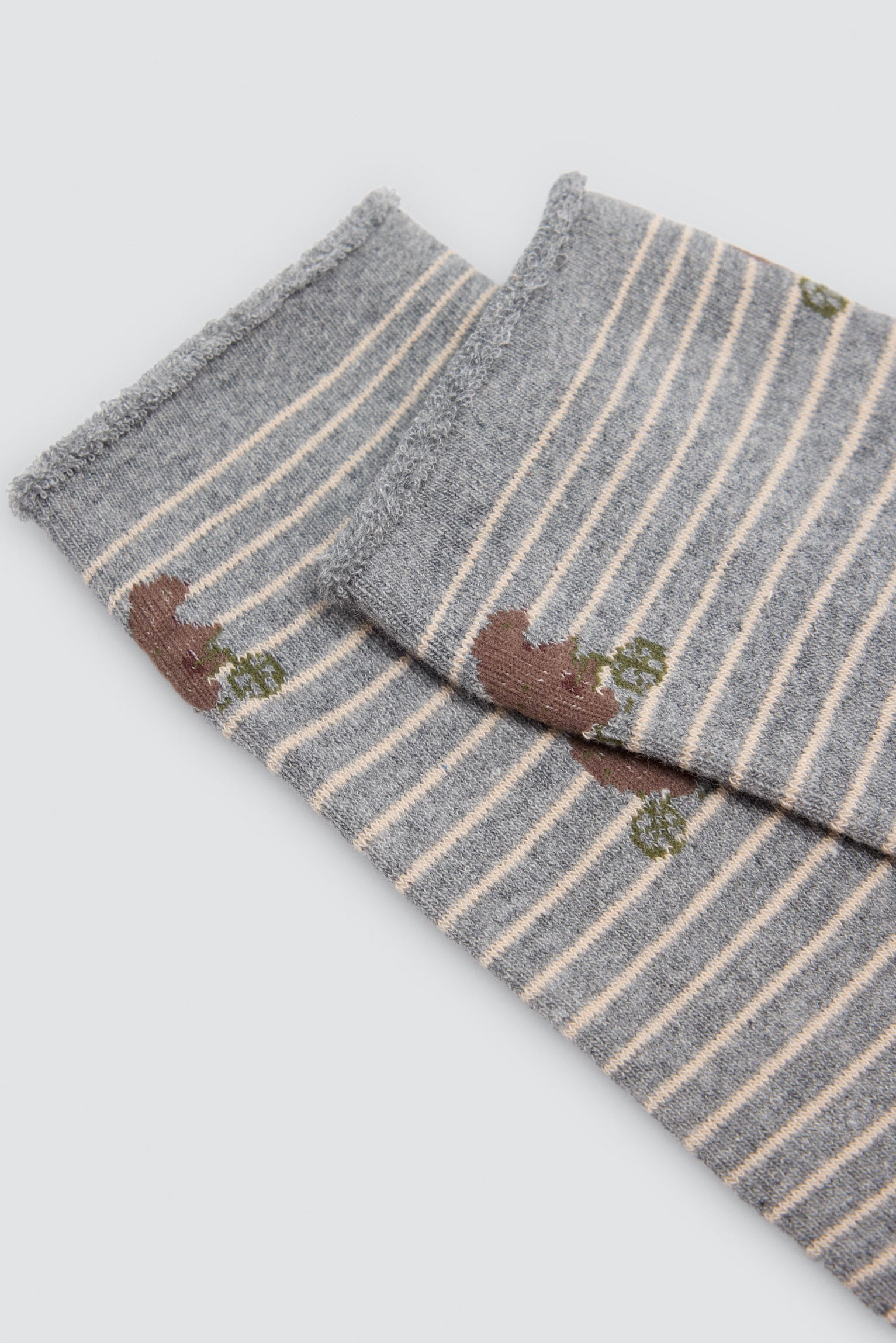 Lot de 3 chaussettes thermiques sans bord imprimé rayures et pois