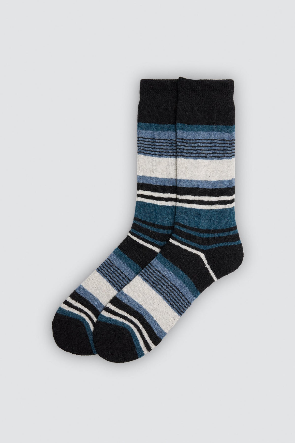 Lot de 3 chaussettes en angora rayées