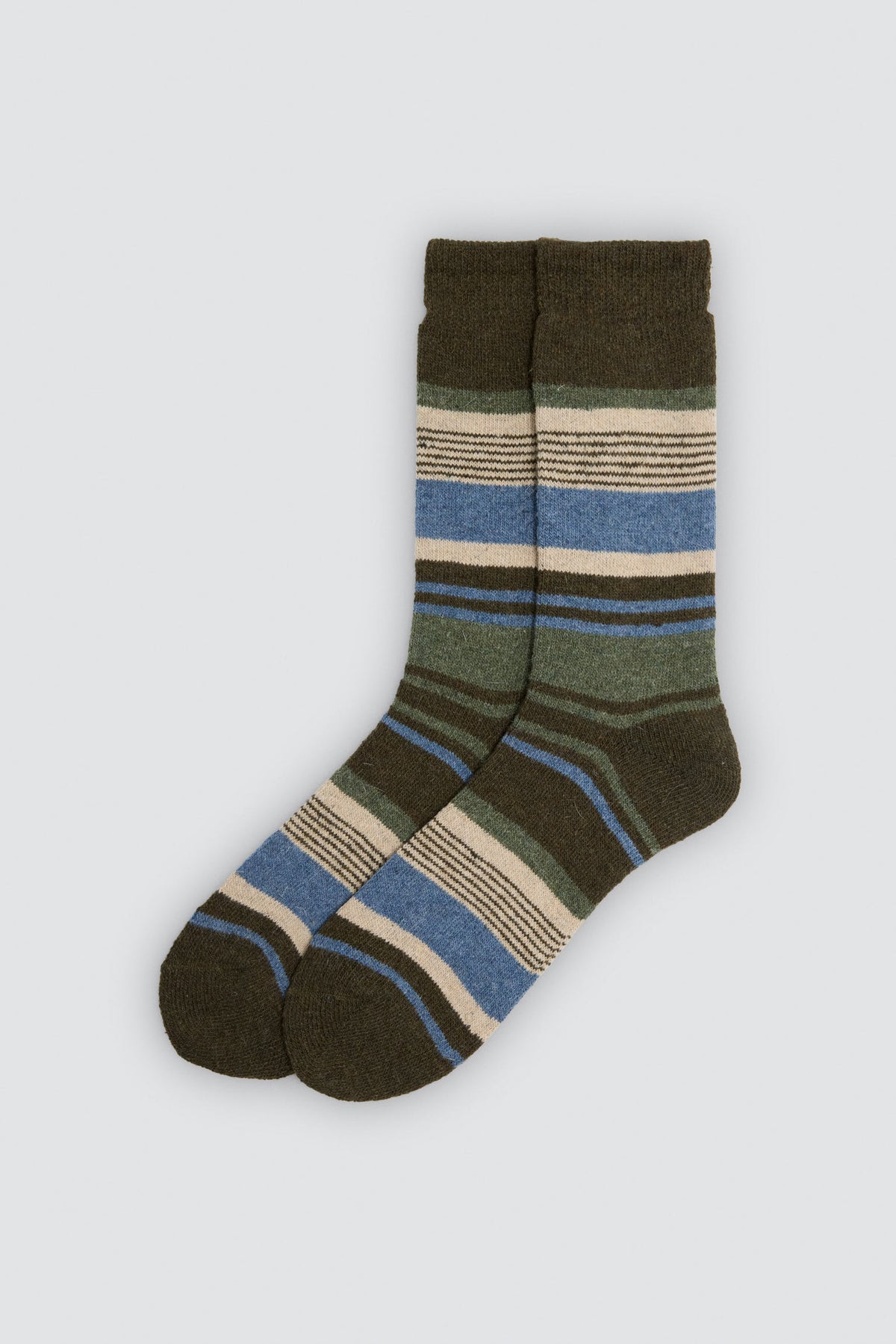 Lot de 3 chaussettes en angora rayées