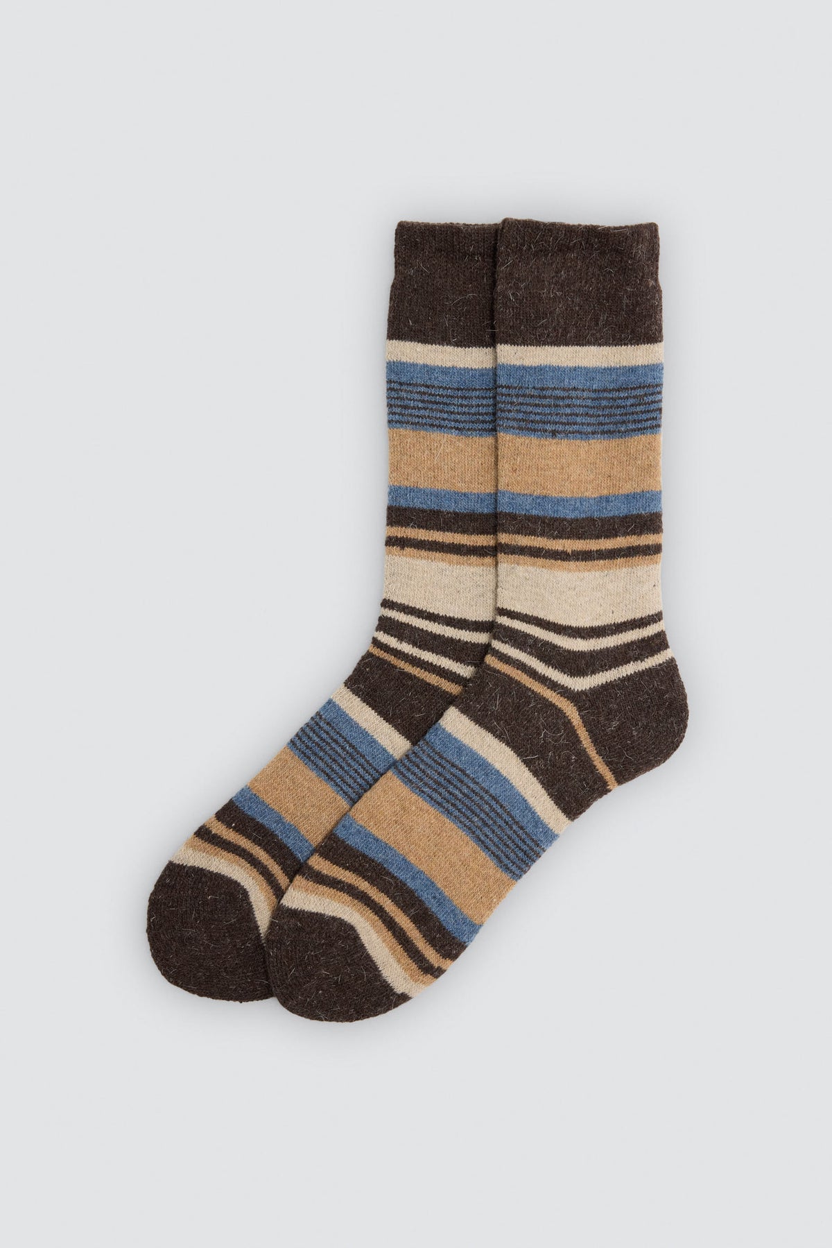 Lot de 3 chaussettes en angora rayées