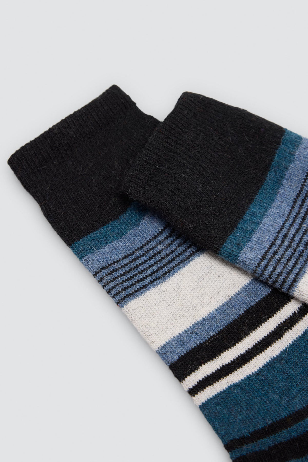 Lot de 3 chaussettes en angora rayées