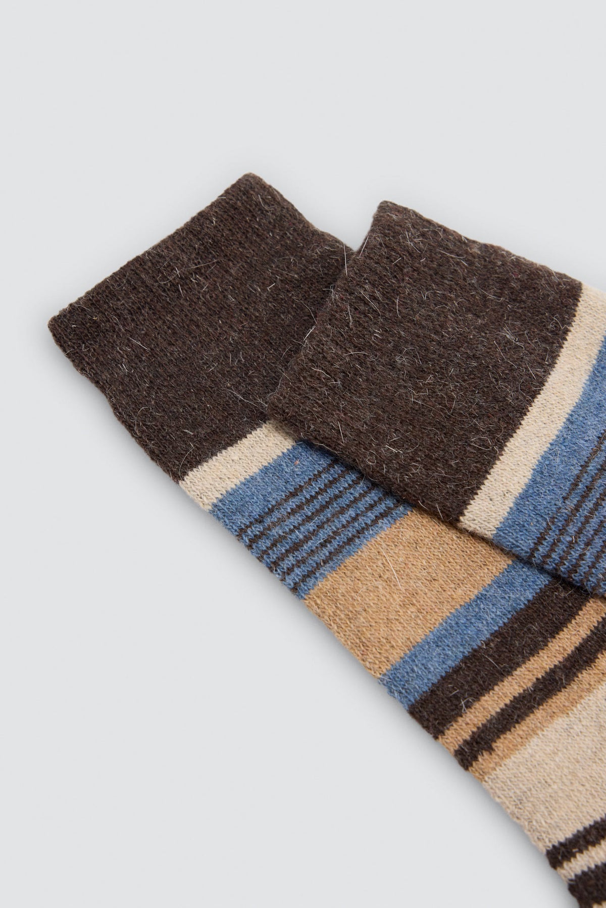 Lot de 3 chaussettes en angora rayées