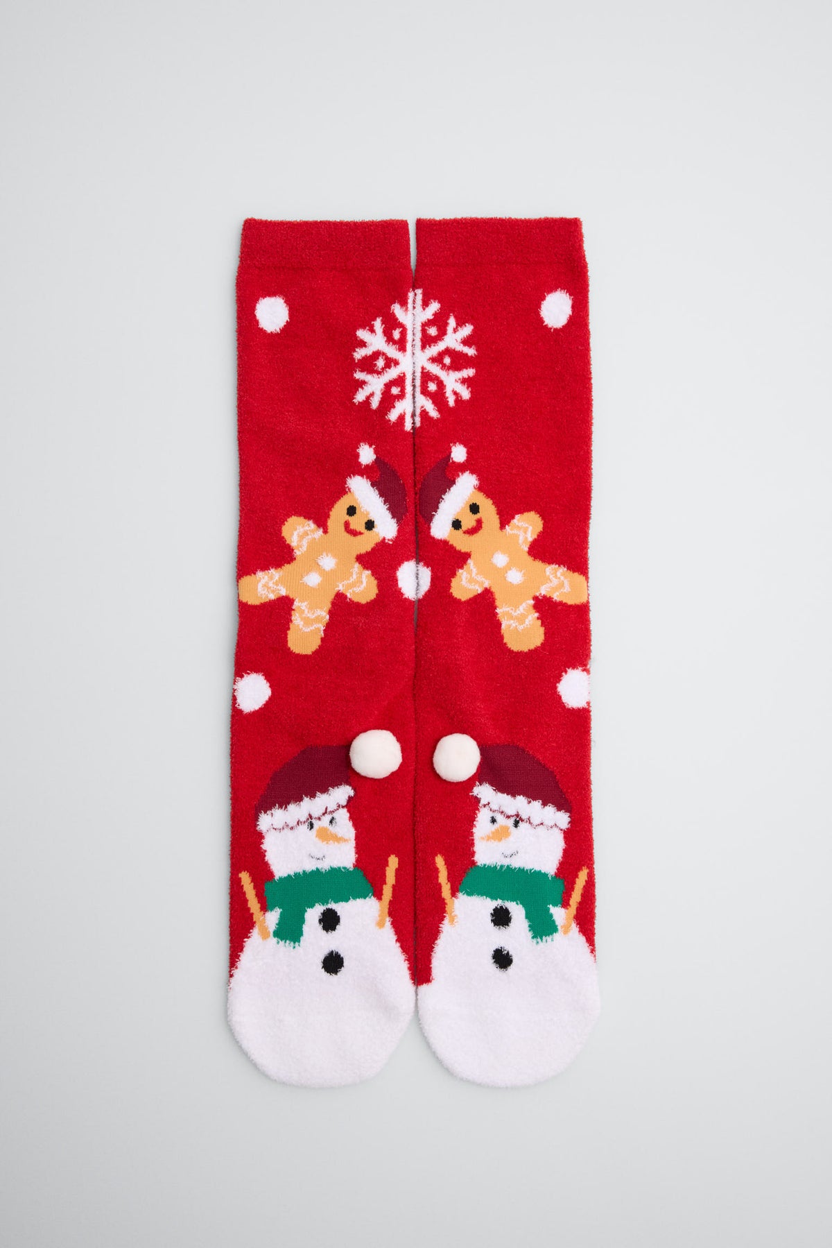 Calcetines antideslizantes hombre navidad estampado muñeco de nieve