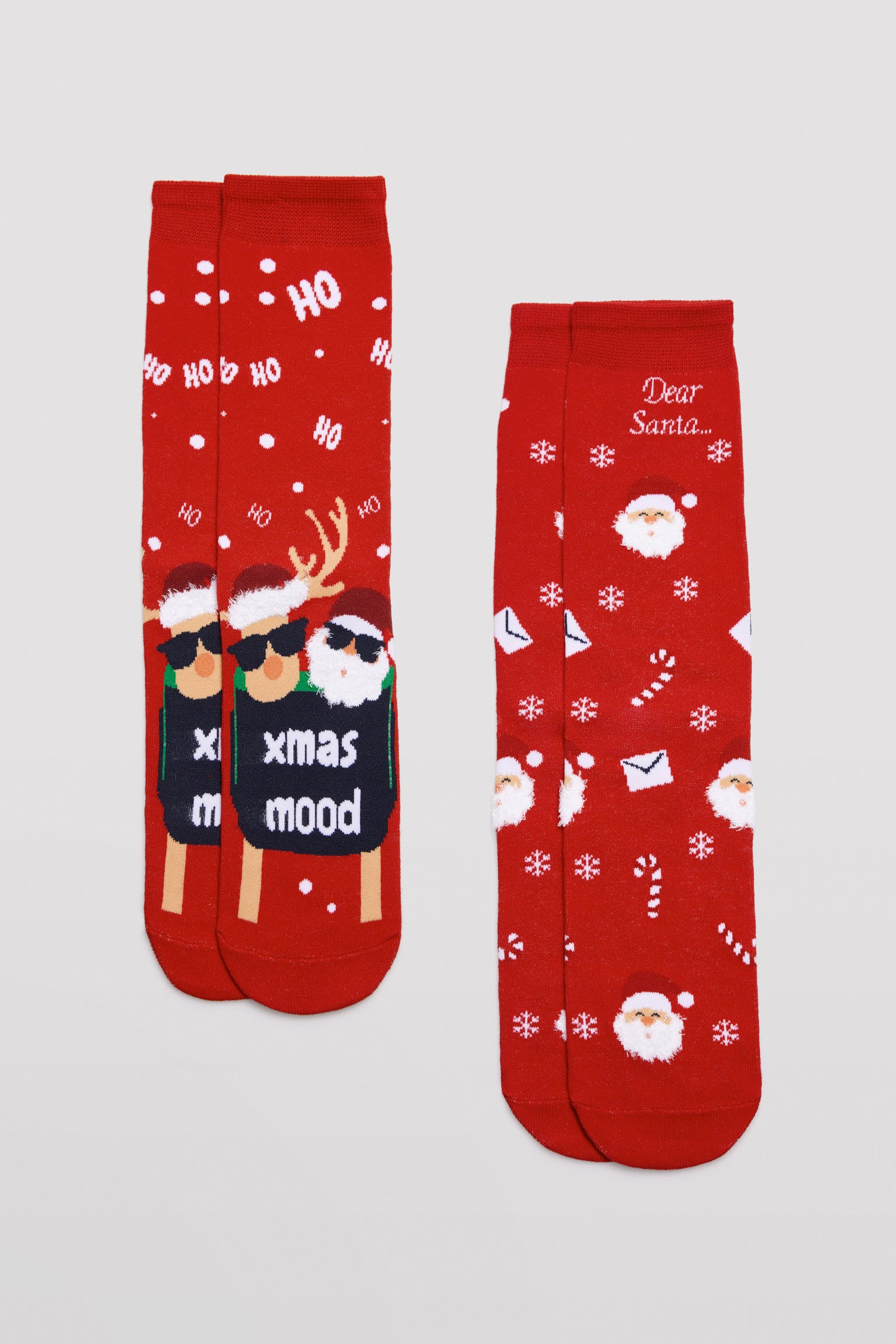 22172KIT-1-pack-calcetines-navidad-hombre-ysabel-mora - Rojo