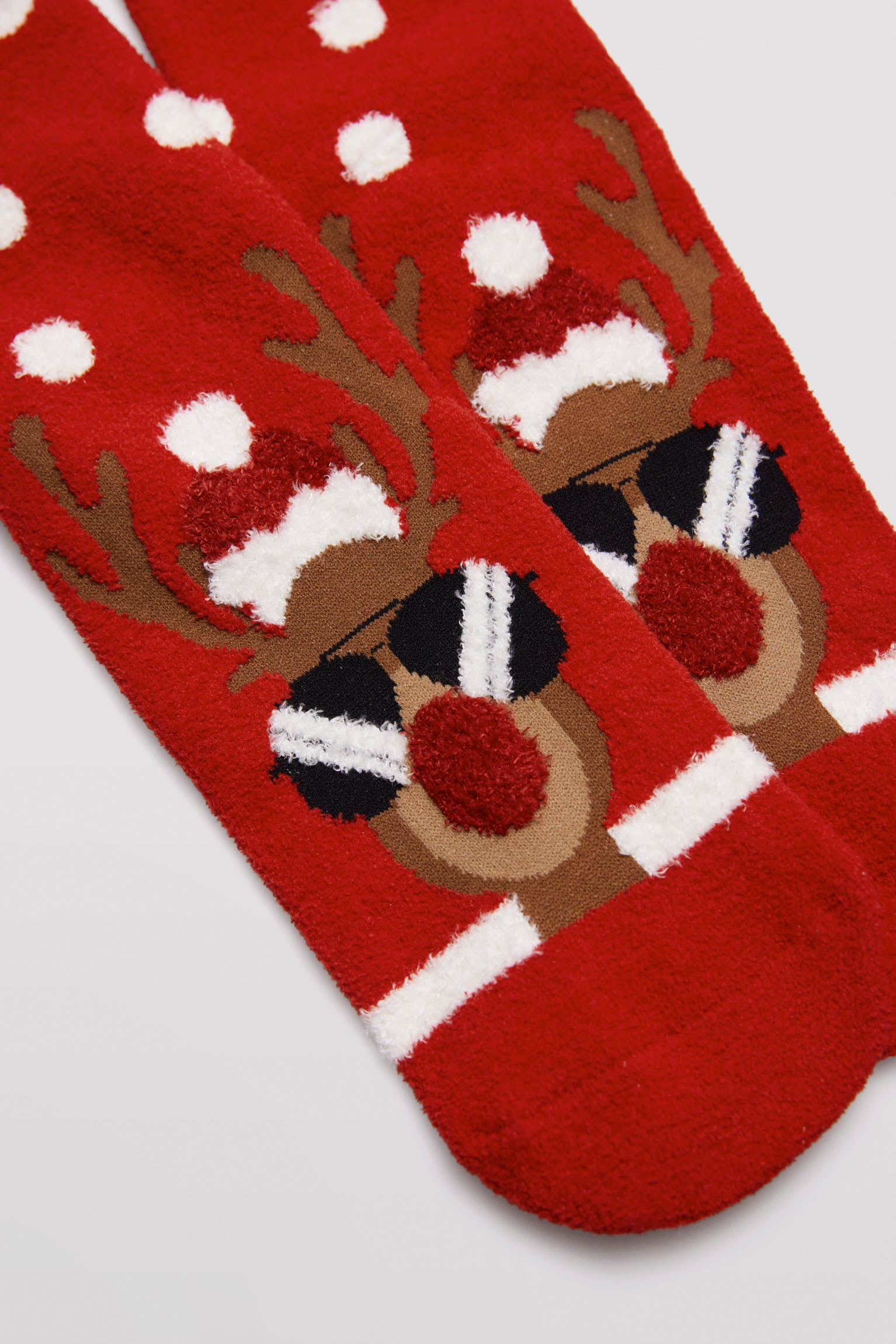 22174-2-calcetines-navidad-reno-hombre-ysabel-mora - Rojo