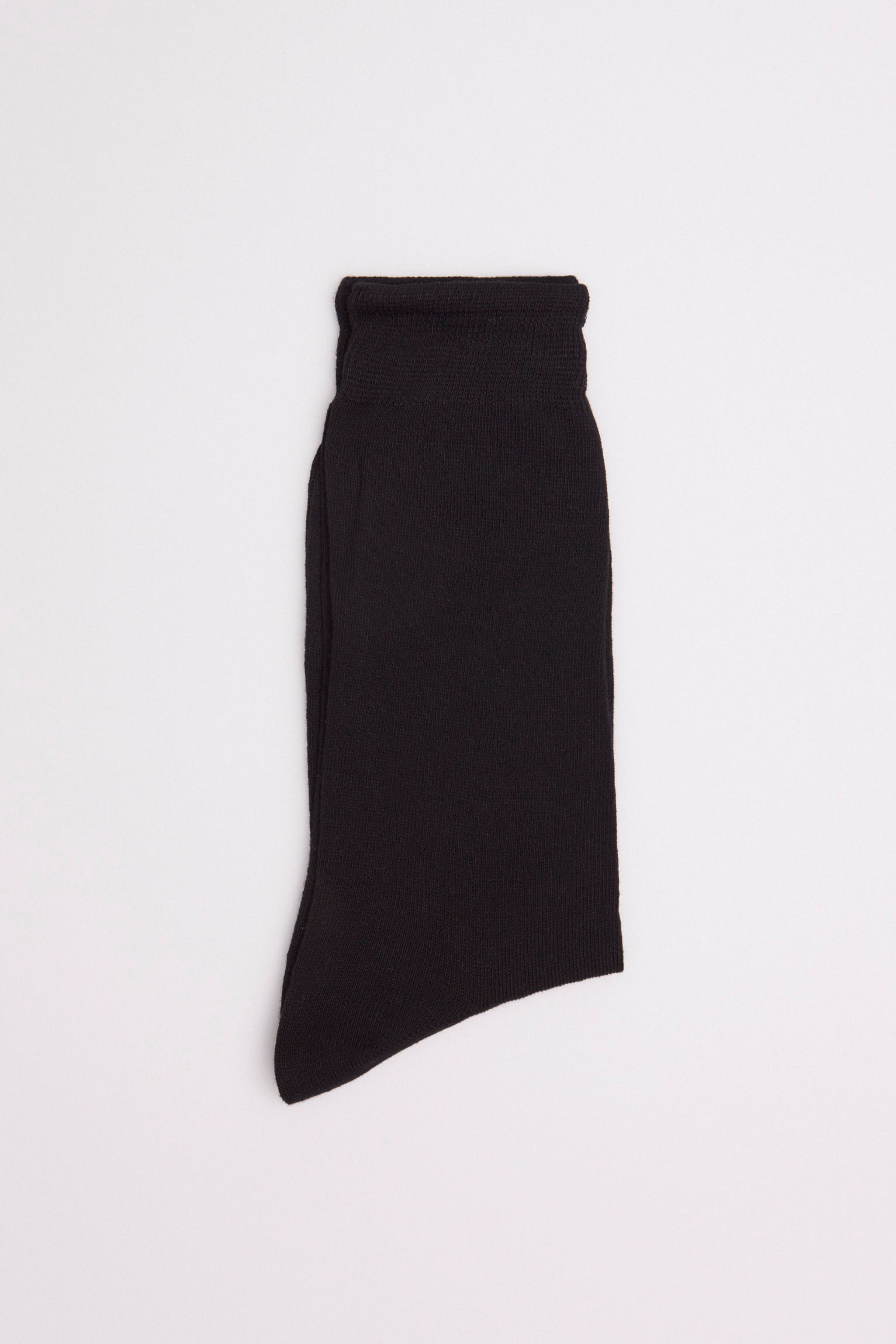 Chaussettes longues basiques en coton noir