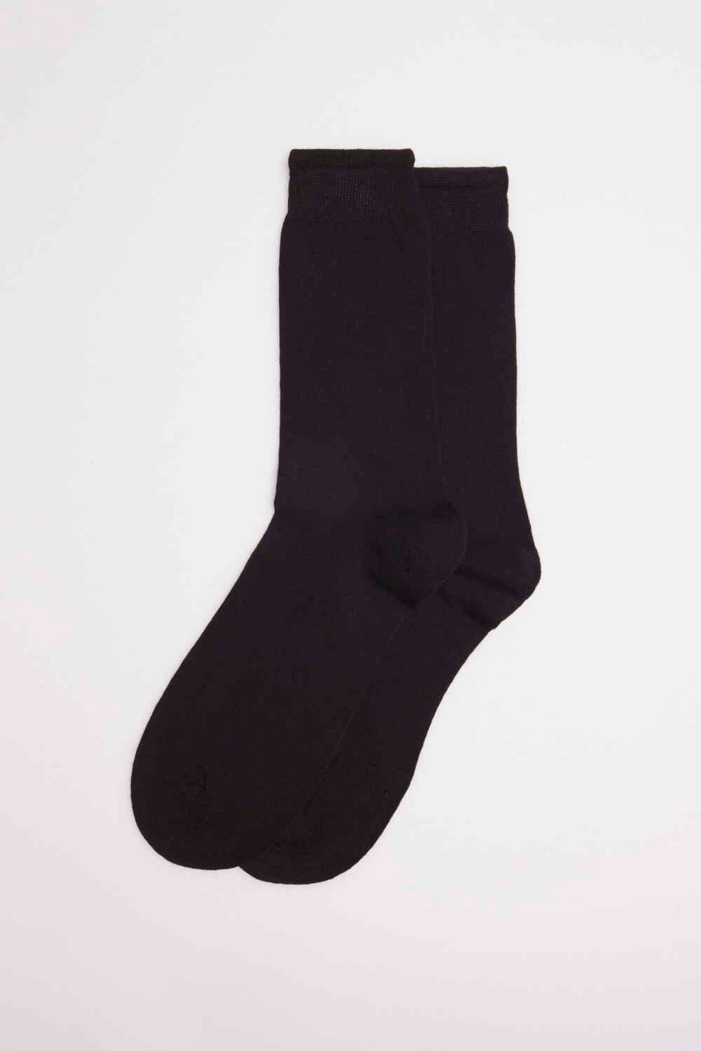 Chaussettes longues basiques en coton noir