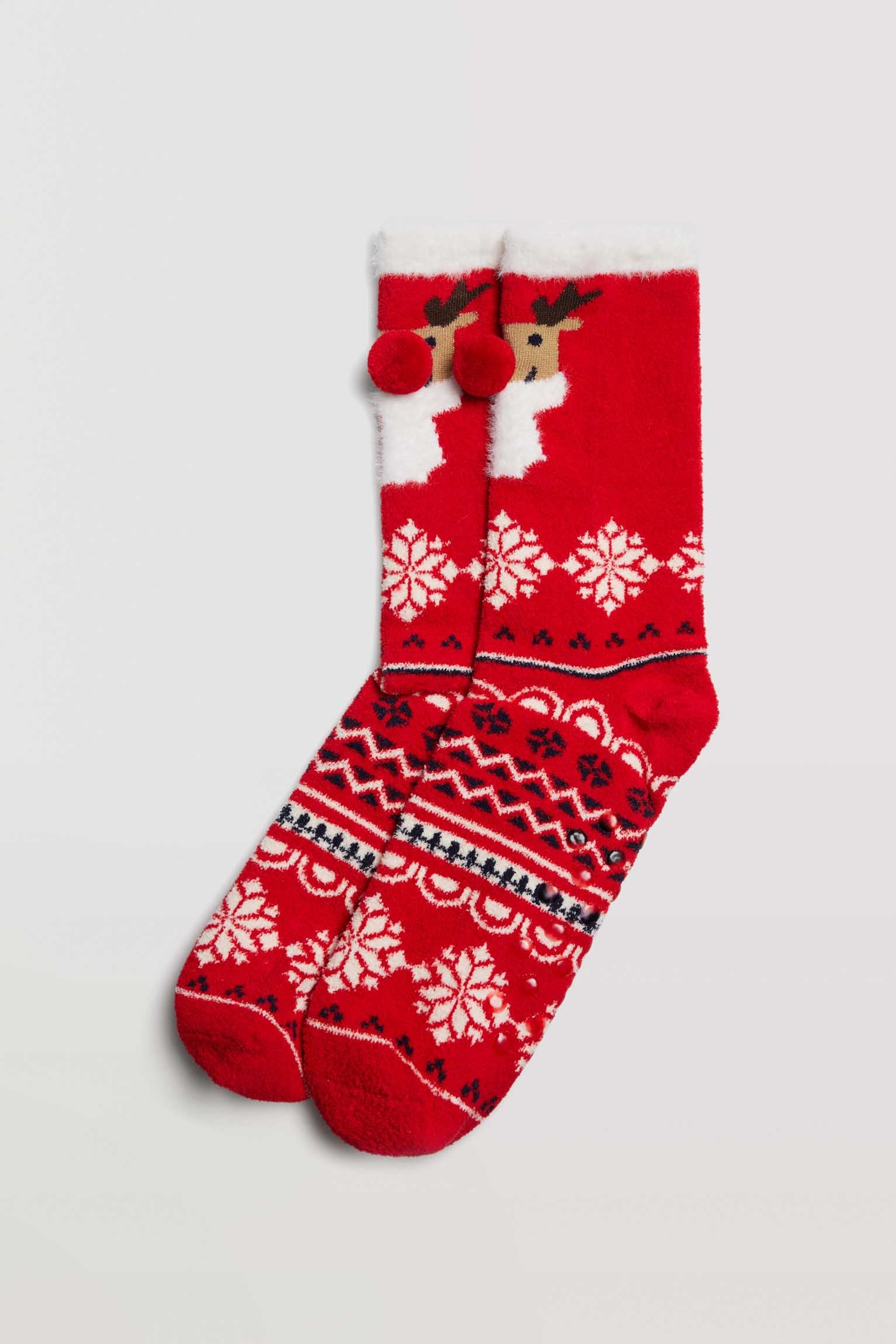 Chaussettes antidérapantes pour hommes Noël