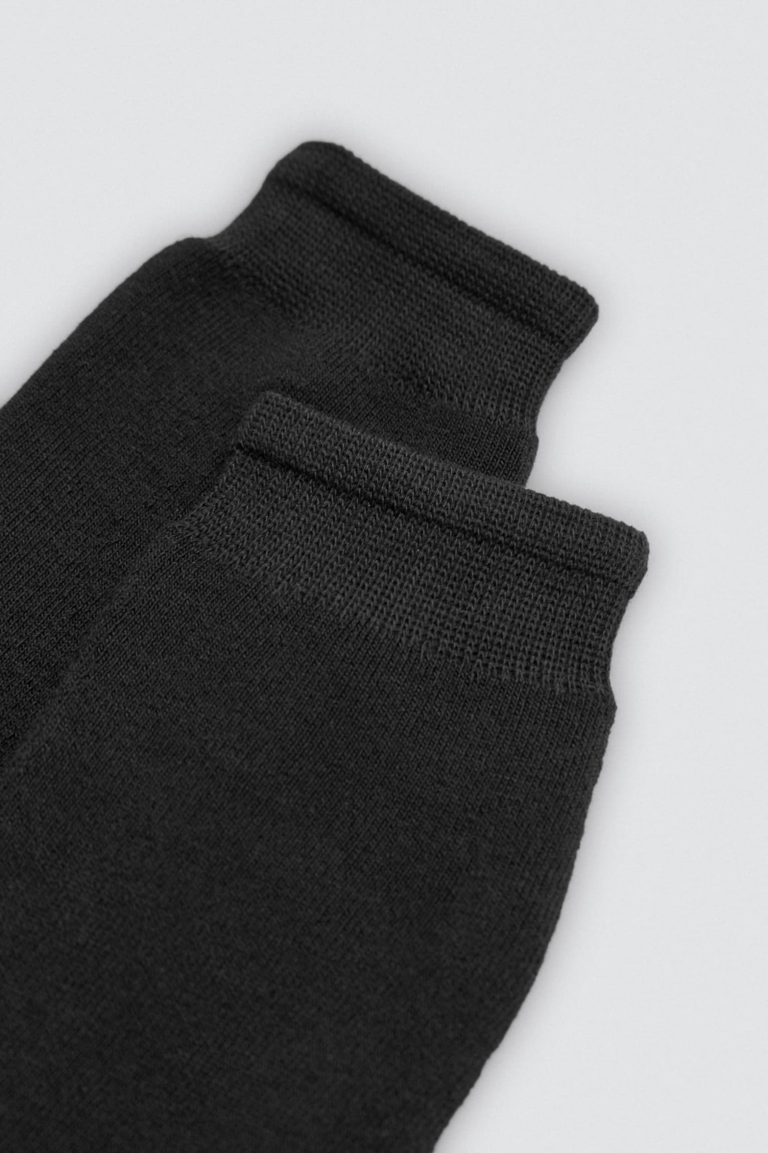 Lot de 3 chaussettes hautes thermiques avec poignets anti-pression en noir